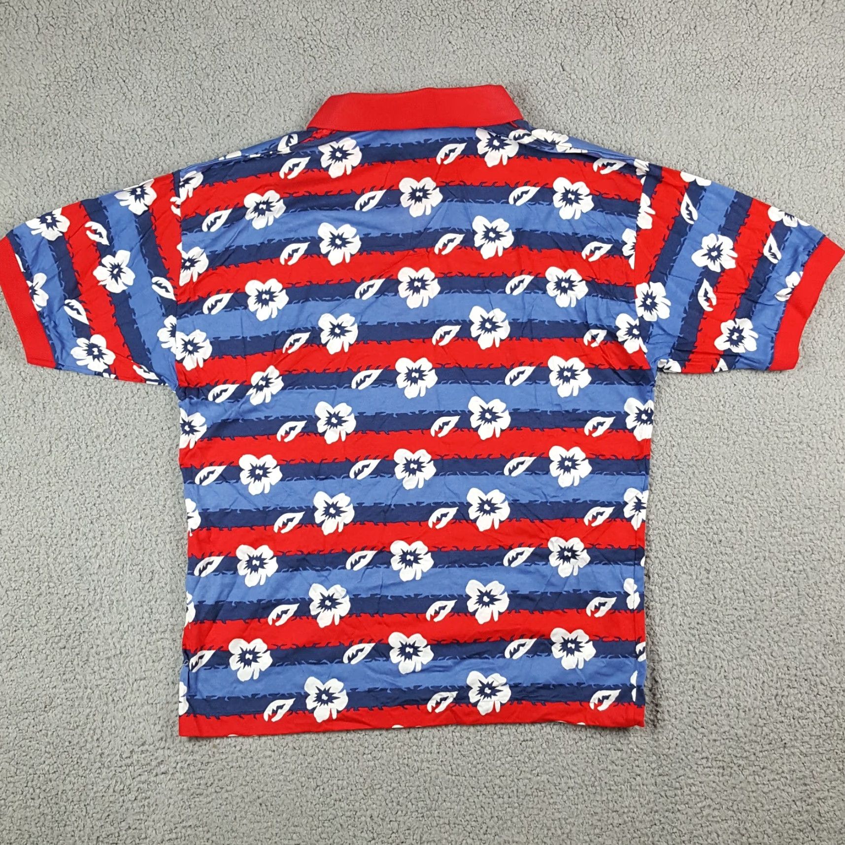 Vintage Vintage Antigua Polo Shirt Women Large Summer Beach Hawaiian 90s Tropical Cotton Size L / US 10 / IT 46 - 3 Thumbnail