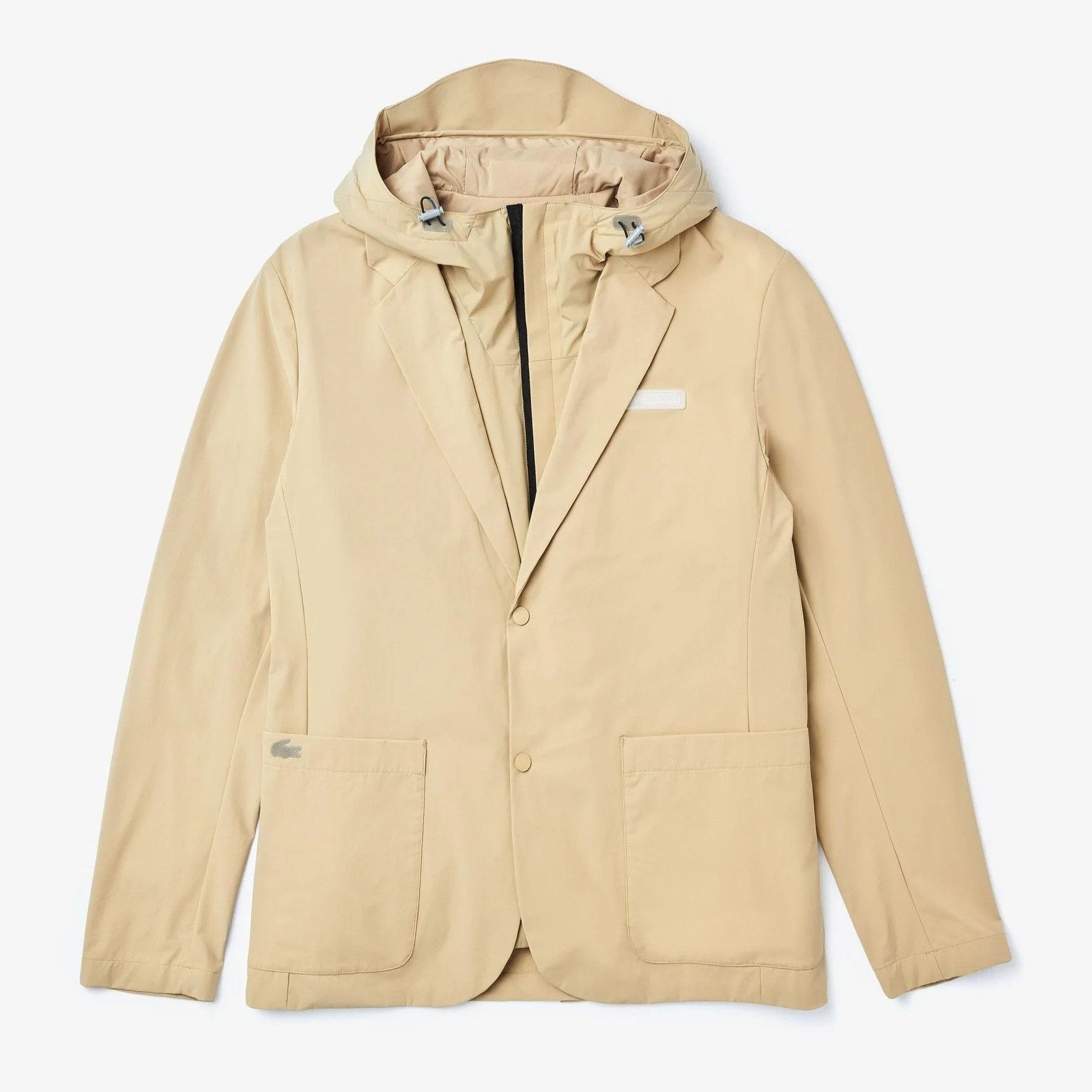 image of Lacoste 3-In-1 Ergonomic Blazer Jacket / Hooded Vest 46 in Beige, Men's (Size Small)