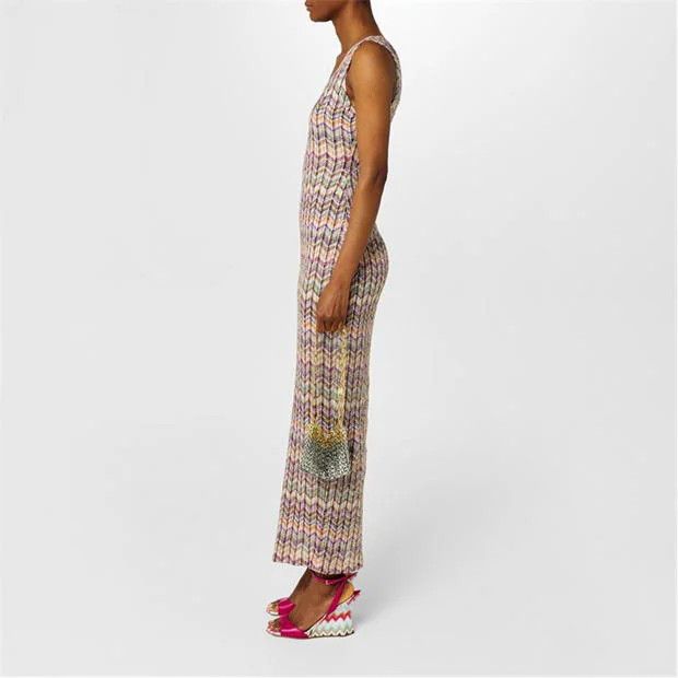 Missoni o1g2r1mq1124 Long Dress in Multicolor Size M / US 6-8 / IT 42-44 - 5 Thumbnail