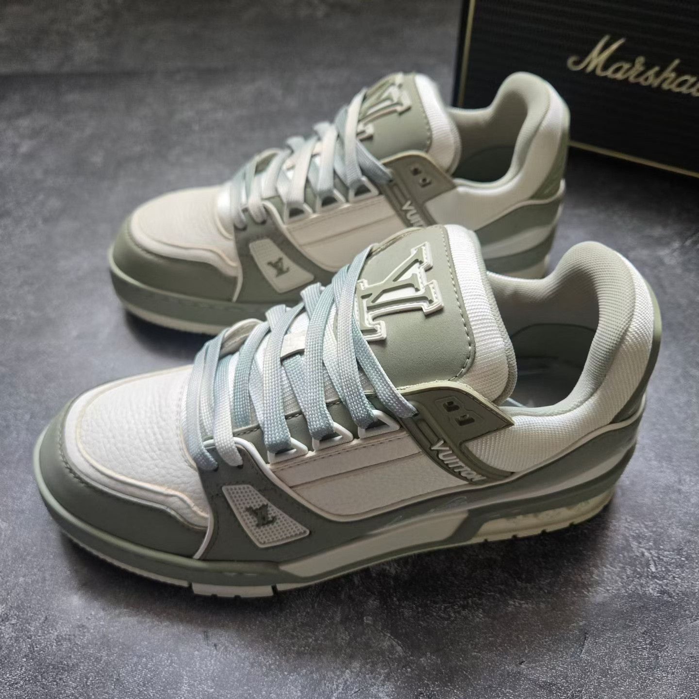 Louis Vuitton Louis Vuitton Training Green Lowtop Sneakers 37 Women Size US 6.5 / IT 36.5 - 1 Thumbnail