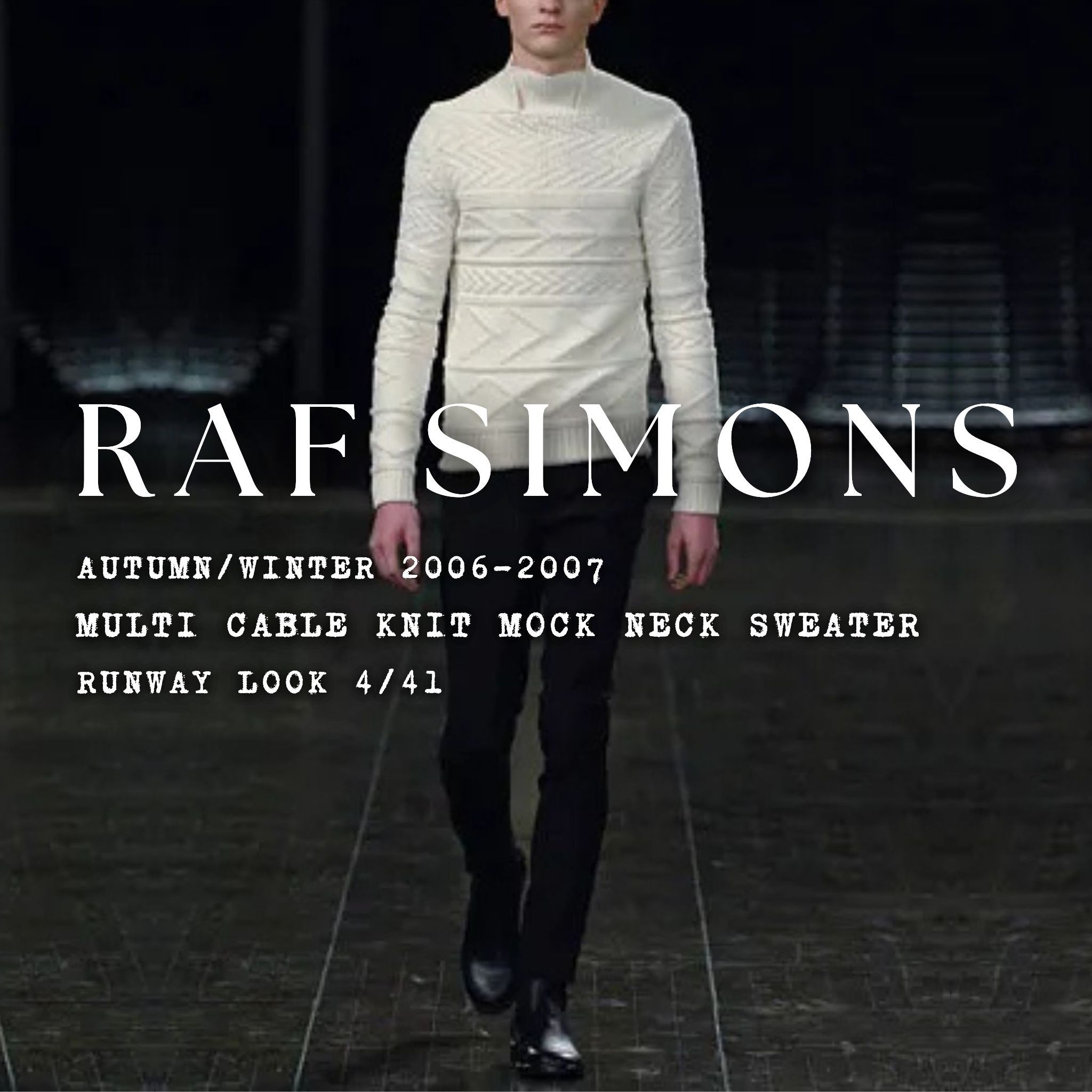 Raf Simons RAF SIMONS AW 06-07 Archive Grey Multi Cable Knit Sweater Size US M / EU 48-50 / 2 - 10 Thumbnail