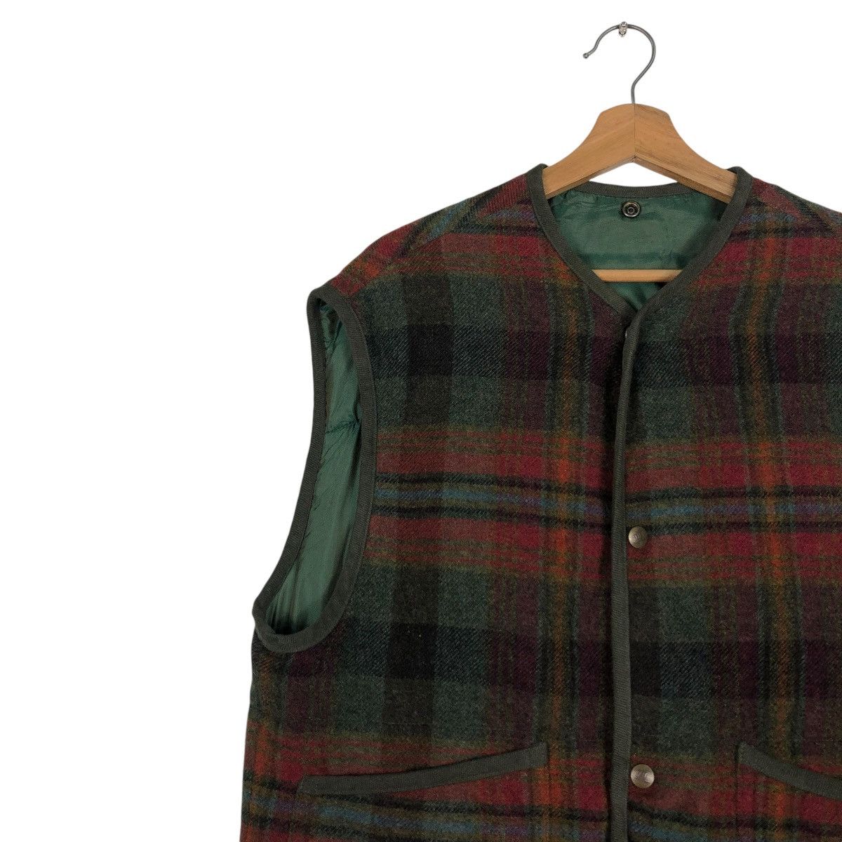Japanese Brand 🔥VINTAGE WOOL VEST CHECK TARTAN DESIGN HENRY COTTON ITALY Size US M / EU 48-50 / 2 - 7 Thumbnail