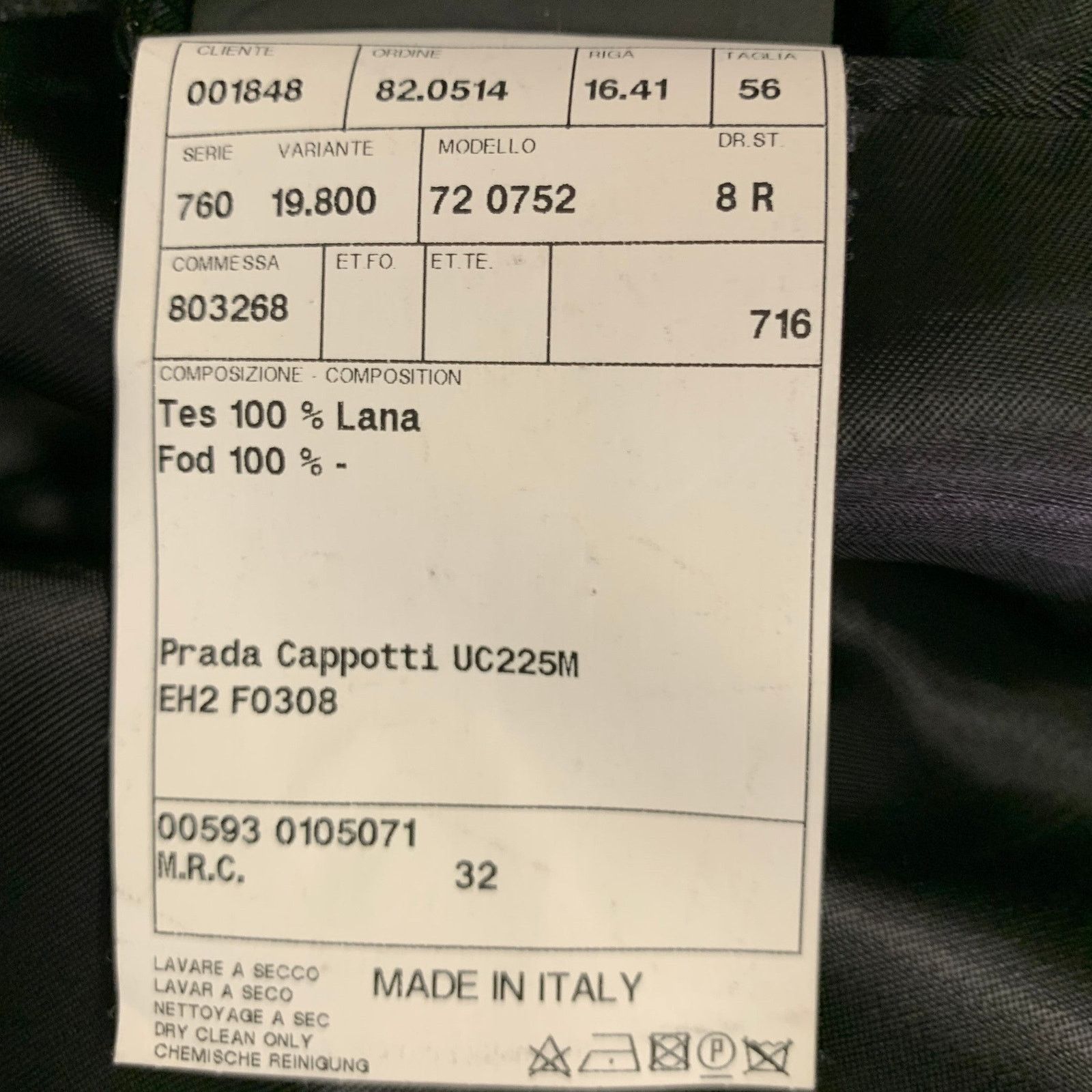 Prada PRADA Size 46 Grey Wool Hidden Buttons Coat Size US XL / EU 56 / 4 - 6 Thumbnail