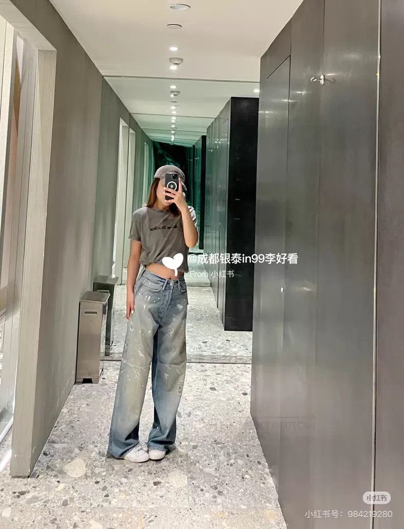 Acne Studios Acne Studios 2021F Washed Distressed Ink Denim Pants Size 23" - 8 Thumbnail