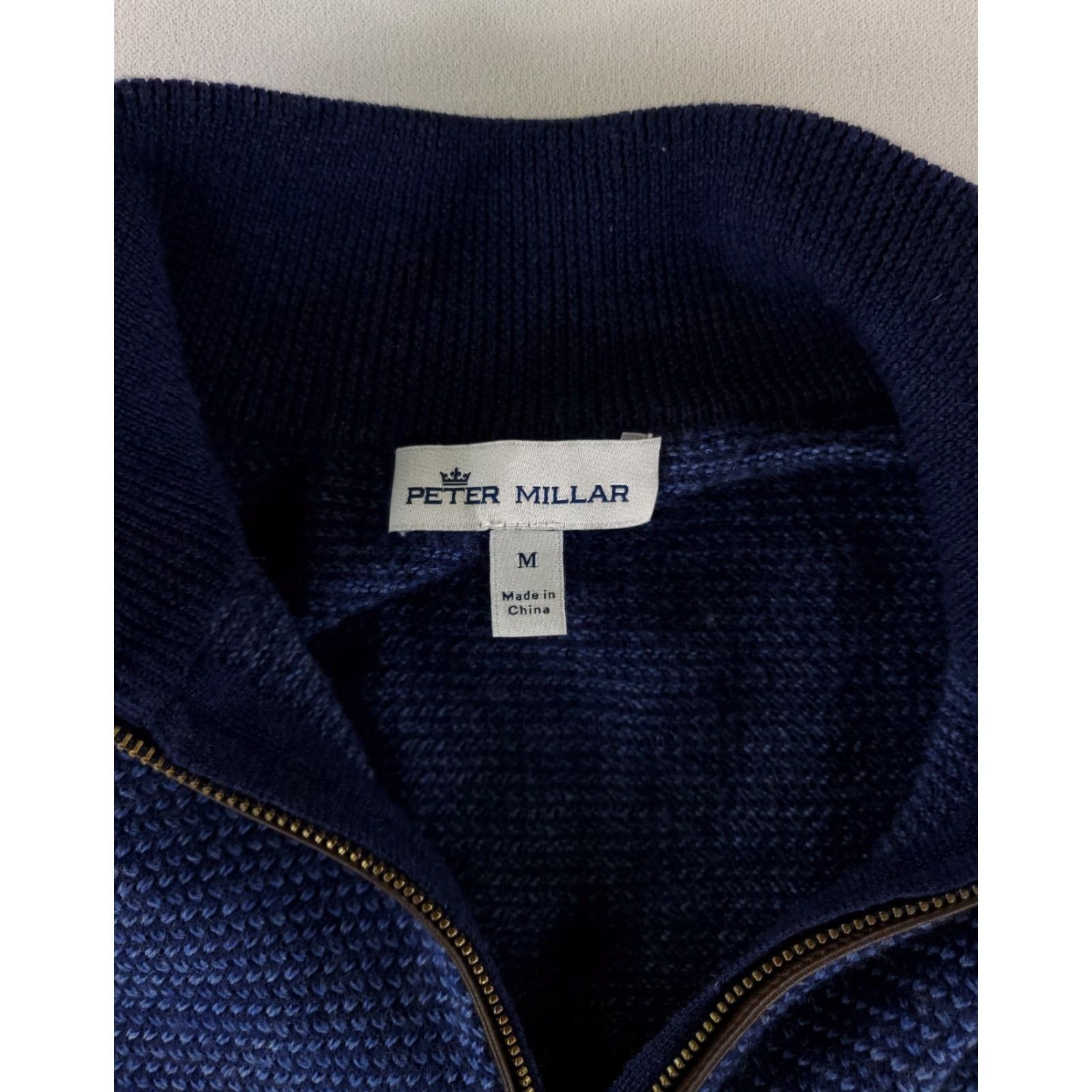 Peter Millar Peter Millar 1/4 Zip Merino Wool Sweater Pullover Long Sleeve Blue Mens M Size US M / EU 48-50 / 2 - 2 Thumbnail