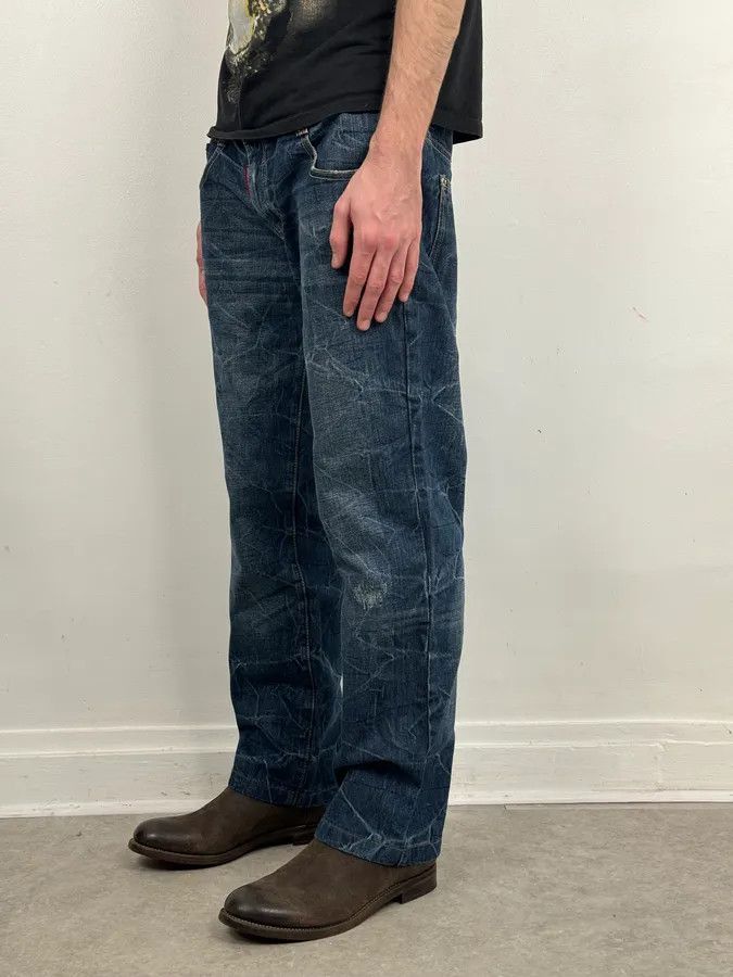 Dsquared2 2000s Dsquared2 Navy Brut Denim Jeans Size US 33 - 3 Thumbnail
