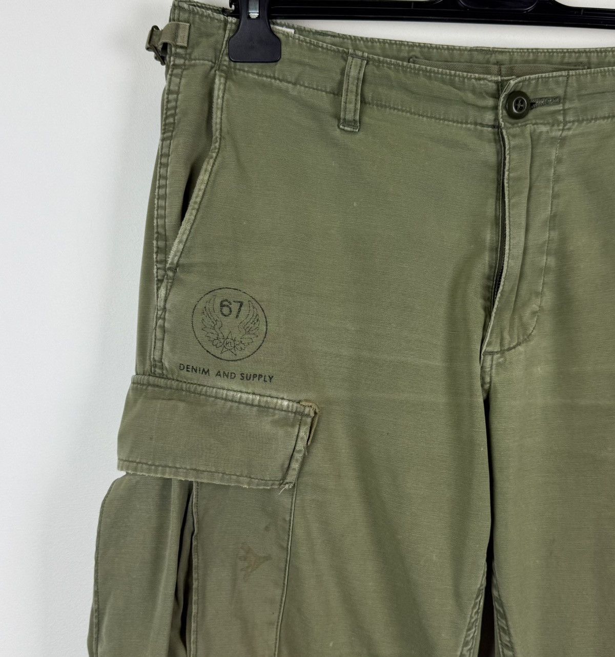 Denim & Supply Ralph Lauren Denim & Supply Ralph Lauren Cargo Pants Khaki Green US Army Size US 33 - 3 Thumbnail