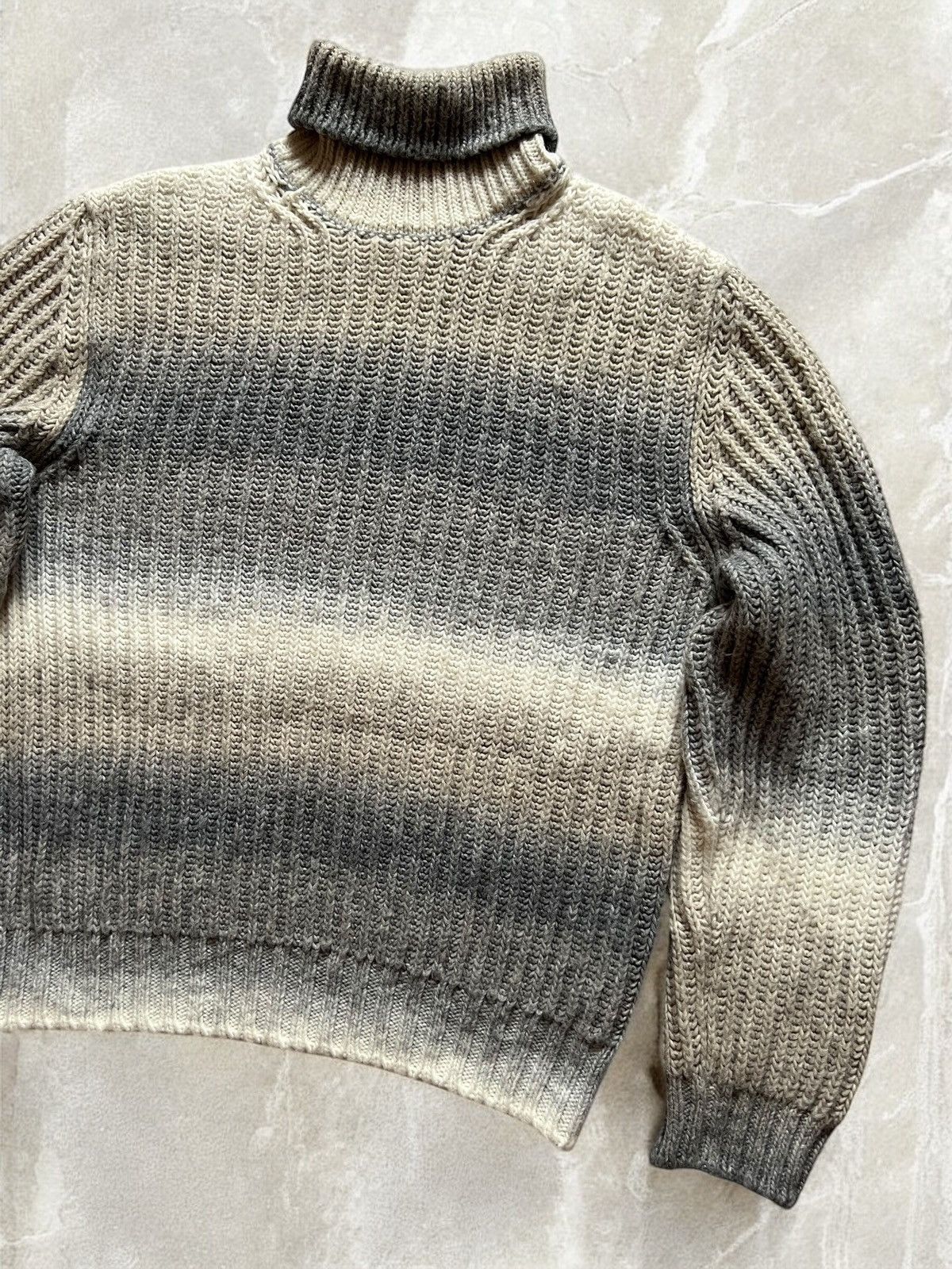 Baldessarini × Vintage BALDESSARINI HEAVY KNIT WOOL Sweater turtleneck multicolour Size US L / EU 52-54 / 3 - 4 Thumbnail