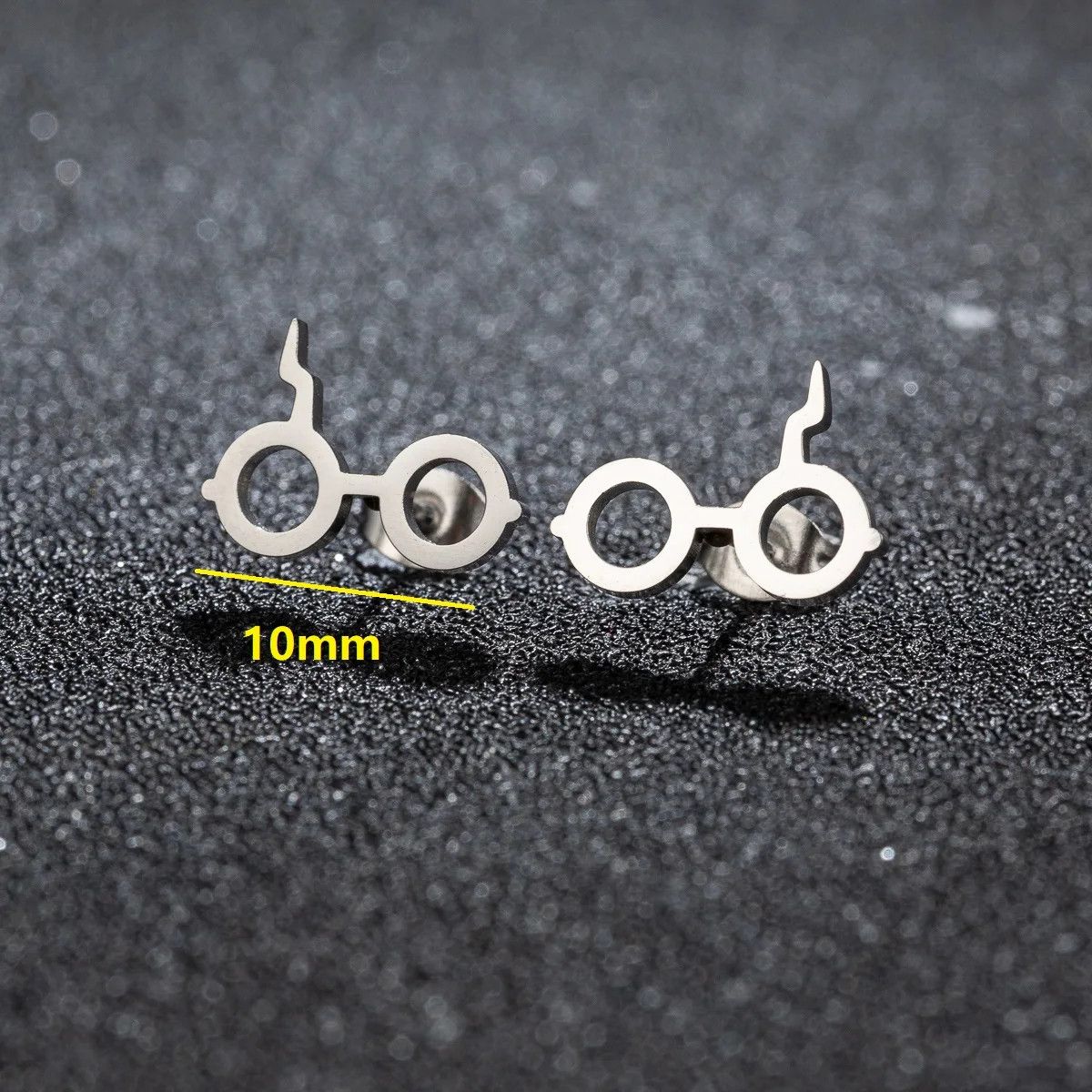 Jewelry Mini Glasses Stud Earrings Charm Earring Gift Size ONE SIZE - 2 Thumbnail