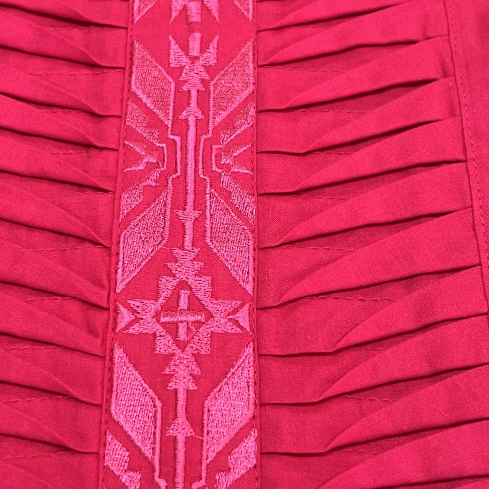 Wrangler VINTAGE Wrangler Western Shirt Women’s M Fuchsia Pink Long Sleeve Embroidery NWT Size M / US 6-8 / IT 42-44 - 4 Thumbnail