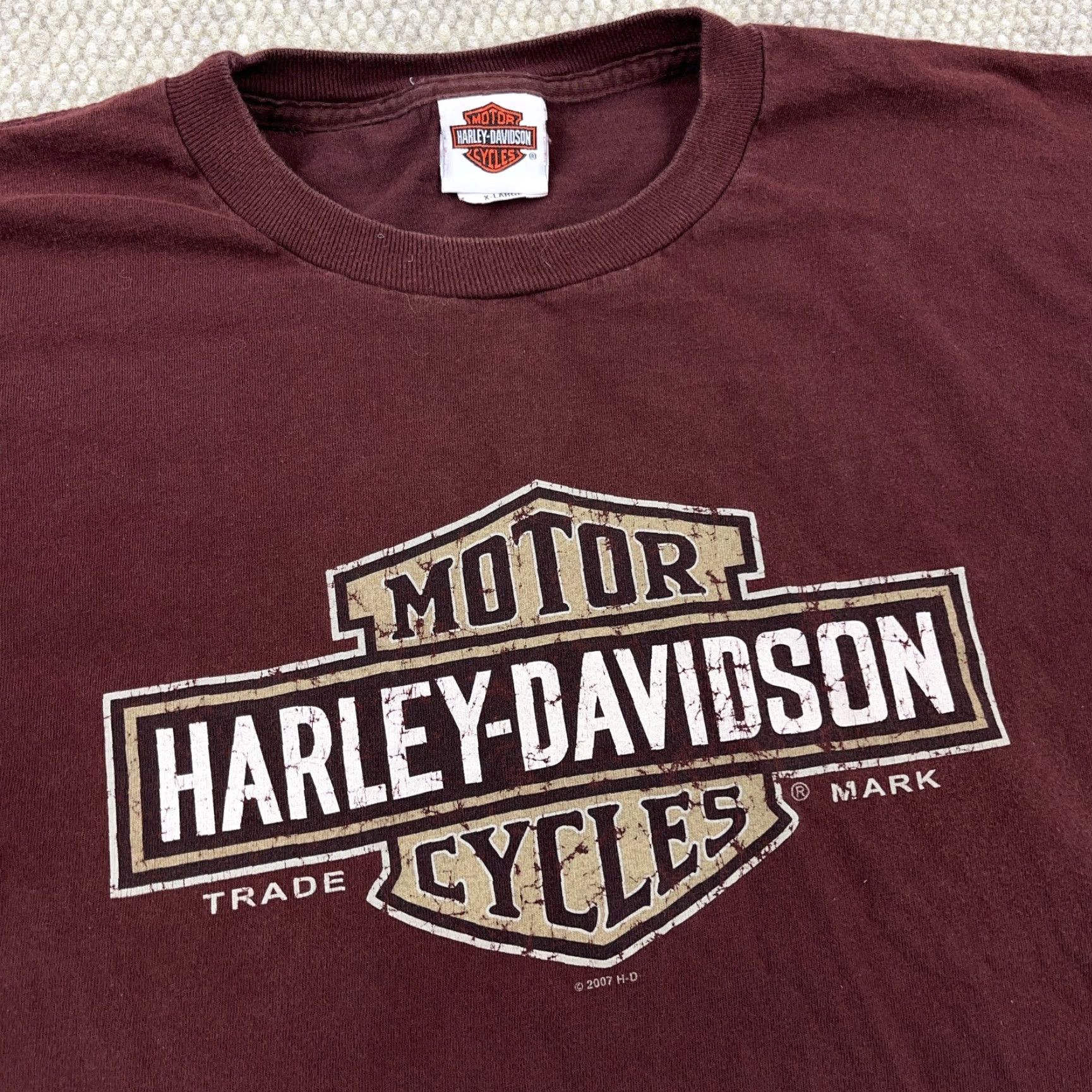 Harley Davidson VINTAGE Harley-Davidson Shirt Men XL Red Graphic Print 80s BikerMotorcycle T-Shirt Adult XLMen Size US XL / EU 56 / 4 - 4 Thumbnail