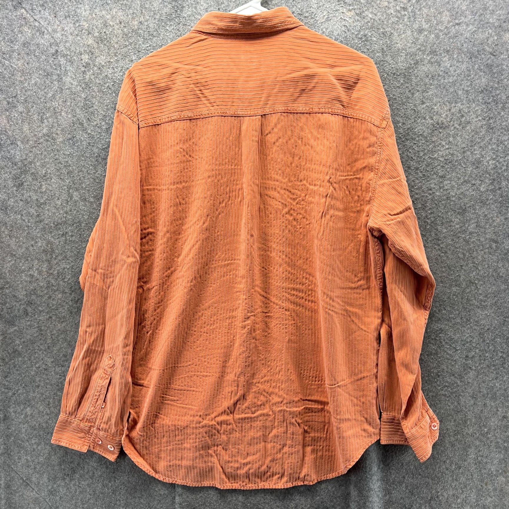 Tommy Bahama Tommy Bahama Shirt Mens Large Orange Silk Cotton Striped Button Front Casual Size US L / EU 52-54 / 3 - 2 Thumbnail