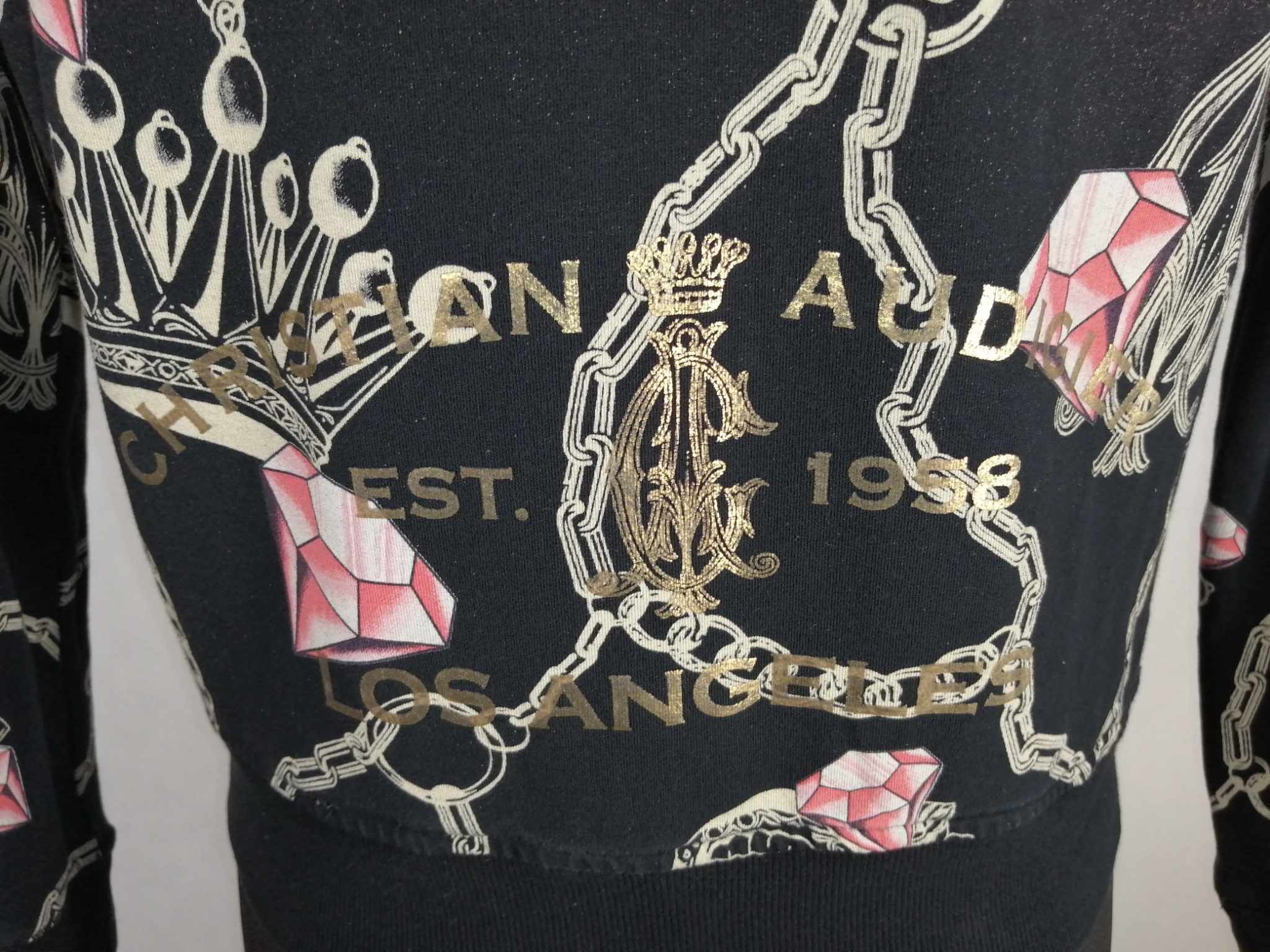 Christian Audigier CHRISTIAN AUDIGIER Womens Zip Hoodie L Sweatshirt Vintage Size L / US 10 / IT 46 - 6 Thumbnail