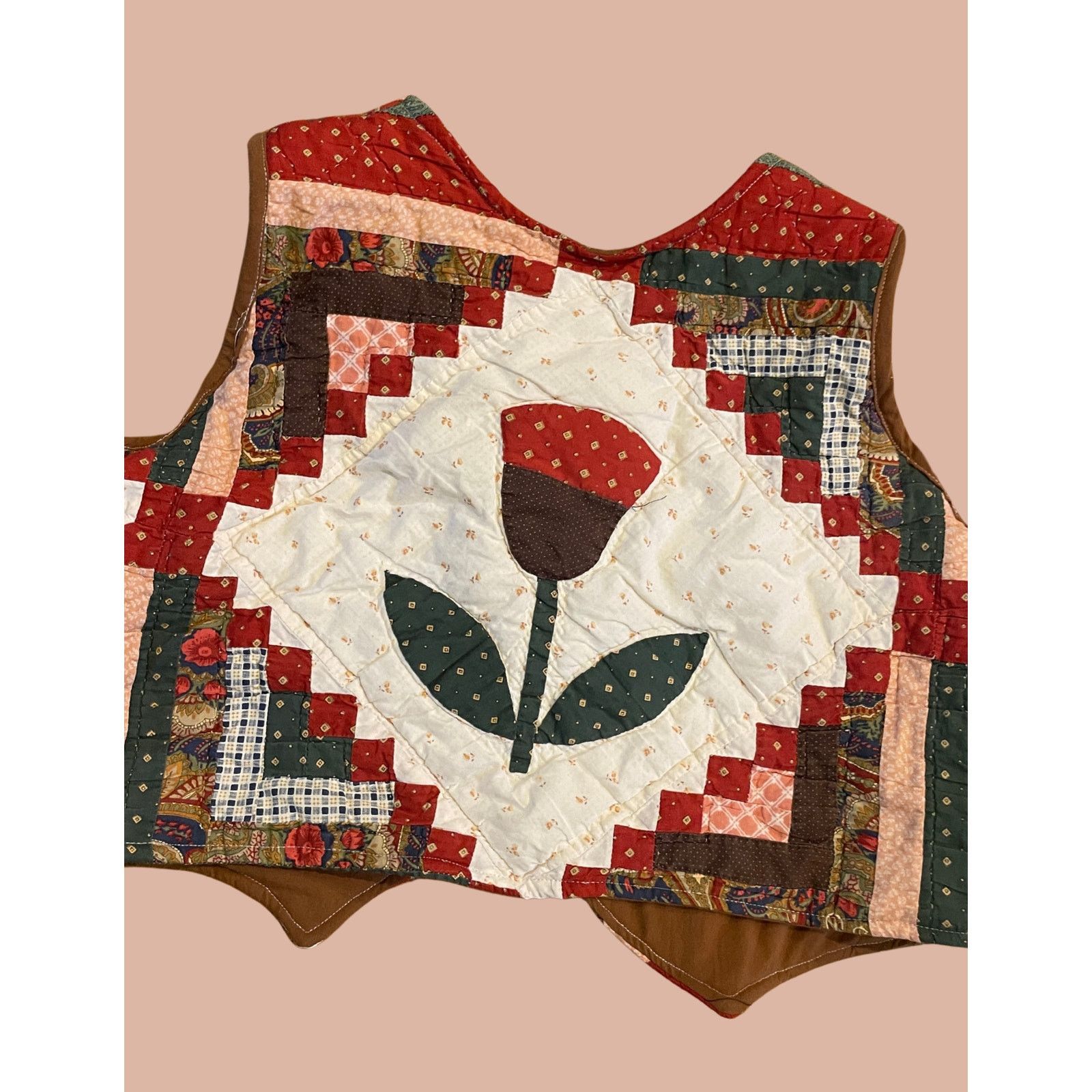 Handmade Handmade Quilted Vest | Boho Indie Maximalist Reworked Size ONE SIZE - 2 Thumbnail