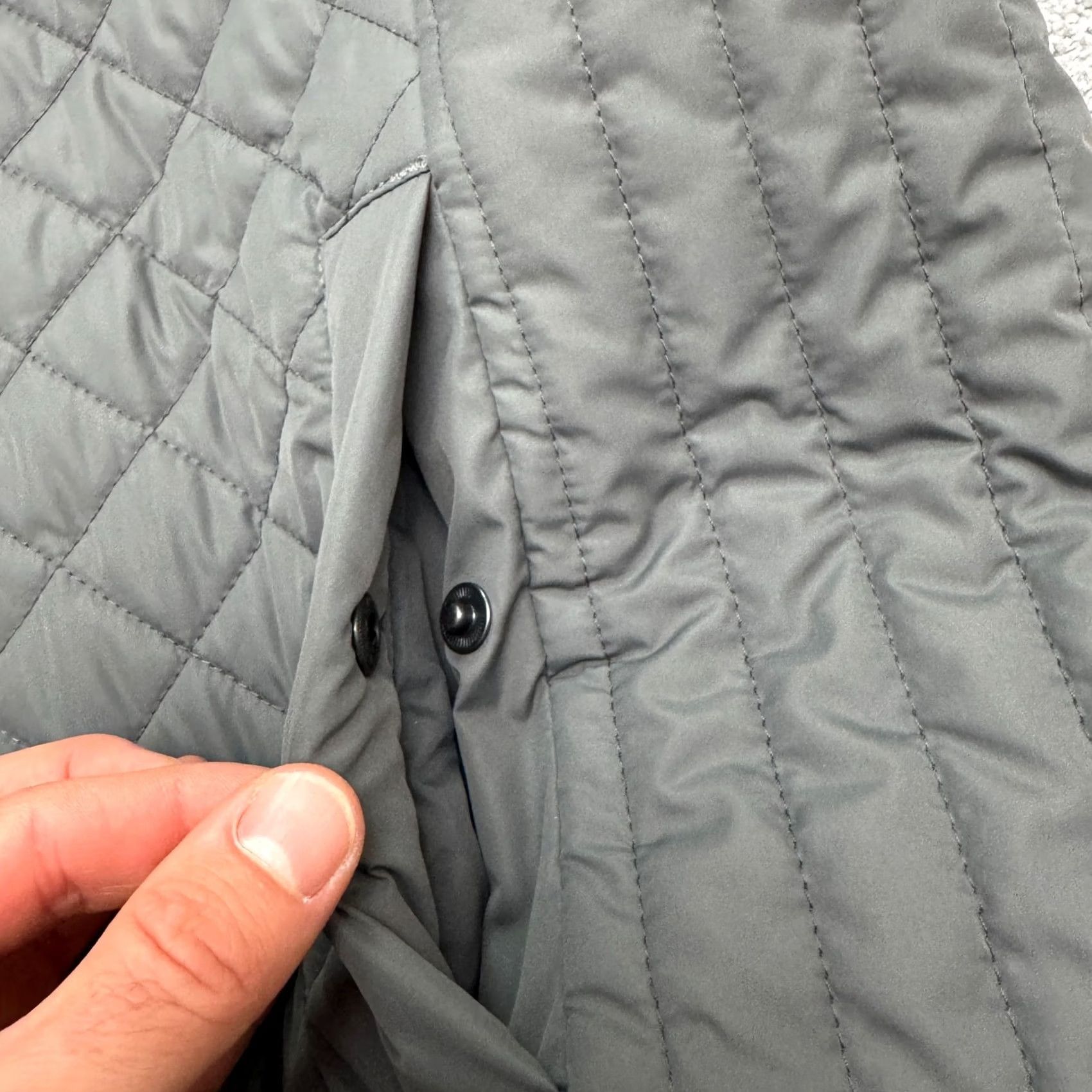 Lands' End Lands' End PrimaLoft Quilted Jacket Womens Plus 1X Dark Gray Full Zip Outdoor Size XL / US 12-14 / IT 48-50 - 3 Thumbnail