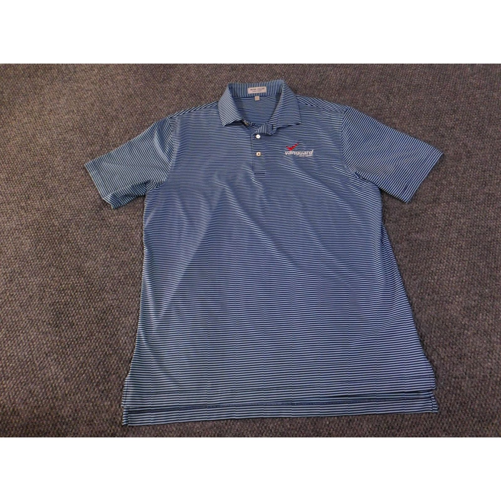 Peter Millar Peter Millar Shirt Mens L Blue Stripe Summer Comfort Vanguard Golf Polo Size US L / EU 52-54 / 3 - 2 Thumbnail
