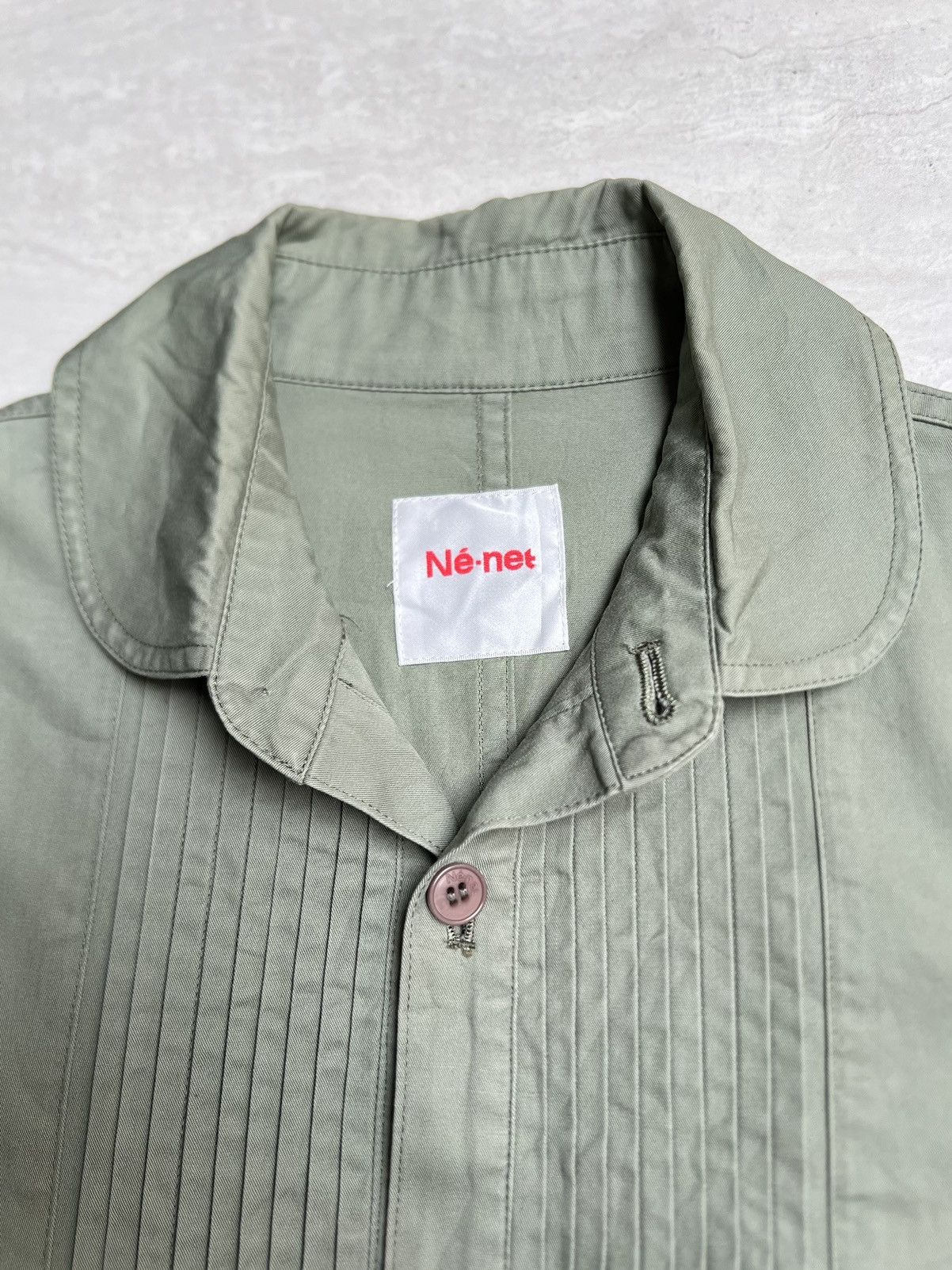 Ne-Net NE-NET Issey miyake Green Shirt Size US S / EU 44-46 / 1 - 5 Thumbnail
