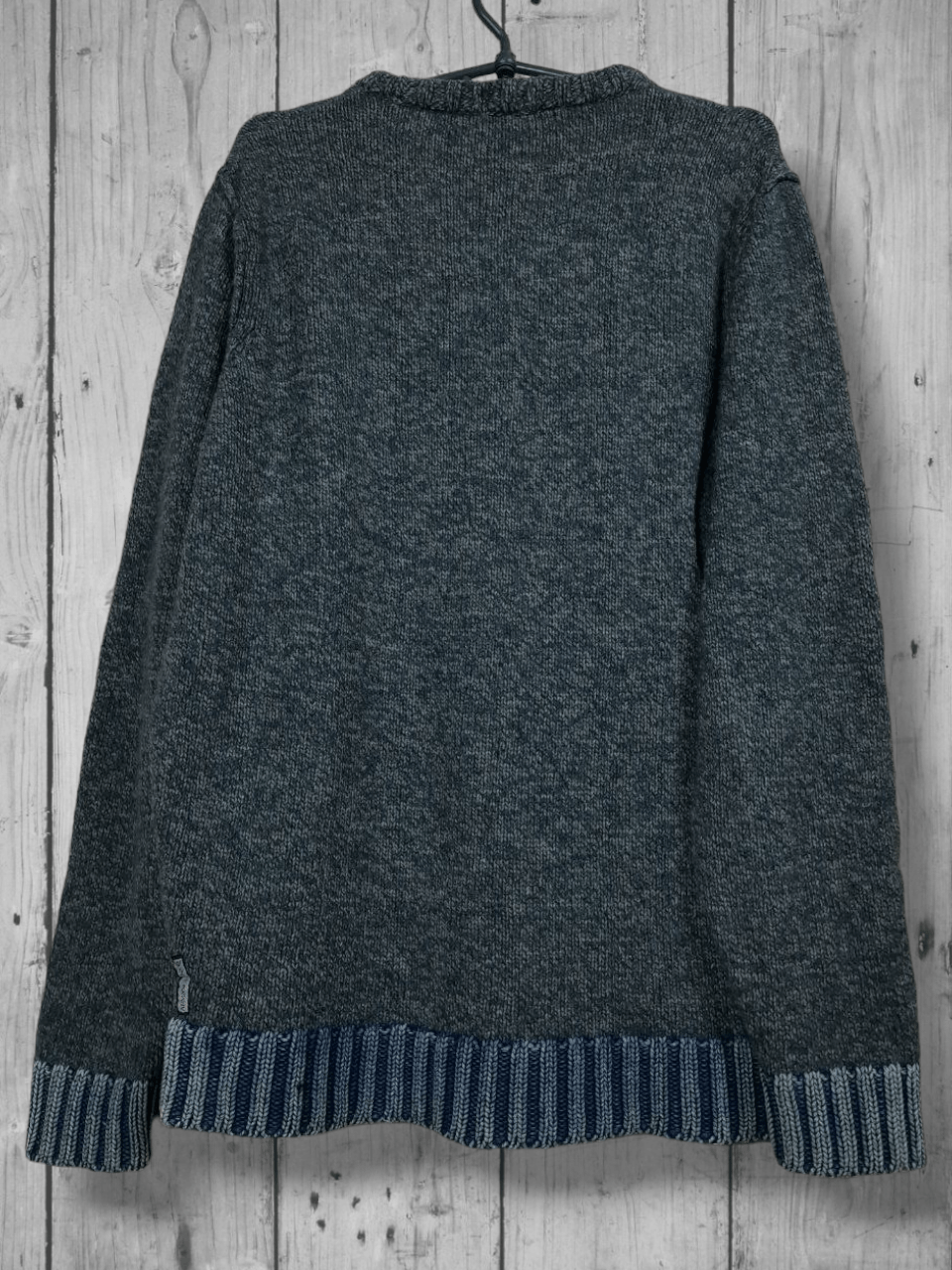 Armani Last !!! Vintage Armani Jeans Lana Wool GreyKnit Sweater Size US L / EU 52-54 / 3 - 4 Thumbnail