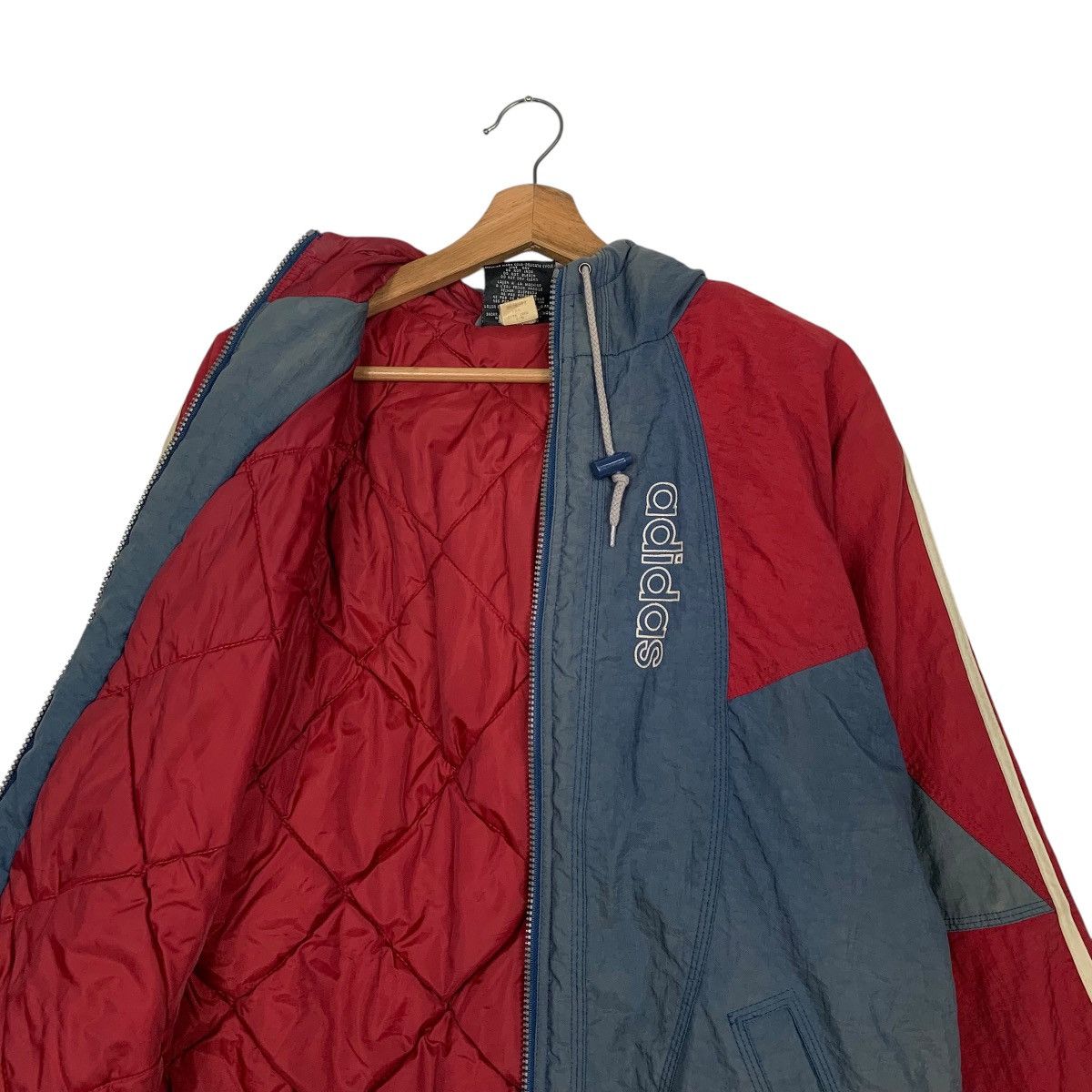 Adidas Vintage Adidas Big Logo Two Tones Windbreaker Jacket Size US XL / EU 56 / 4 - 11 Thumbnail