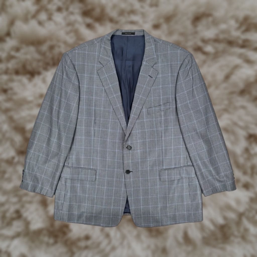 VINTAGE John W Nordstrom Loro Piana Houndstooth Blazer Mens 48R • Excellent Condition