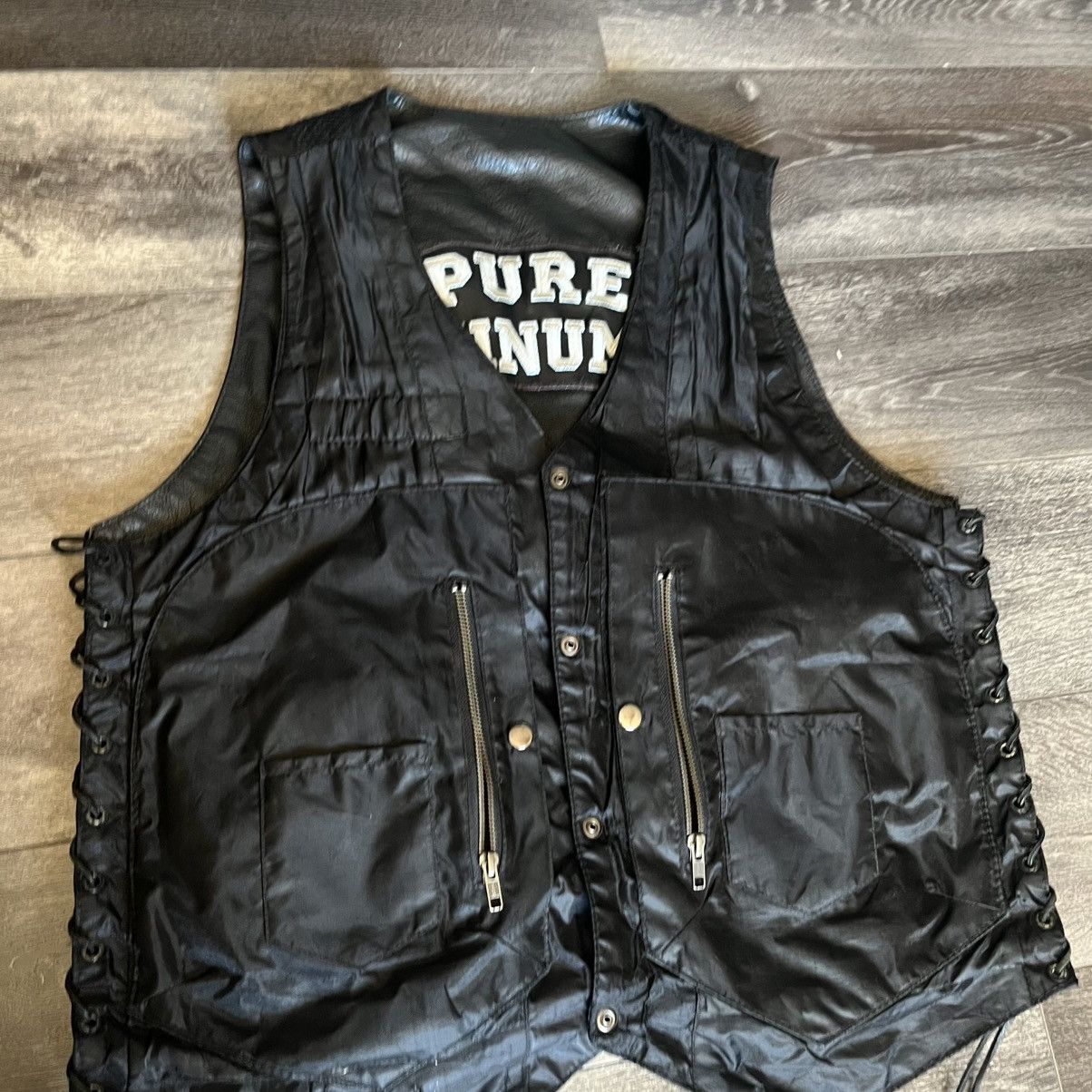 Genuine Leather Milwaukee Leather Pure Platinum MC Motorcyle Vest Vintage Size US L / EU 52-54 / 3 - 7 Thumbnail
