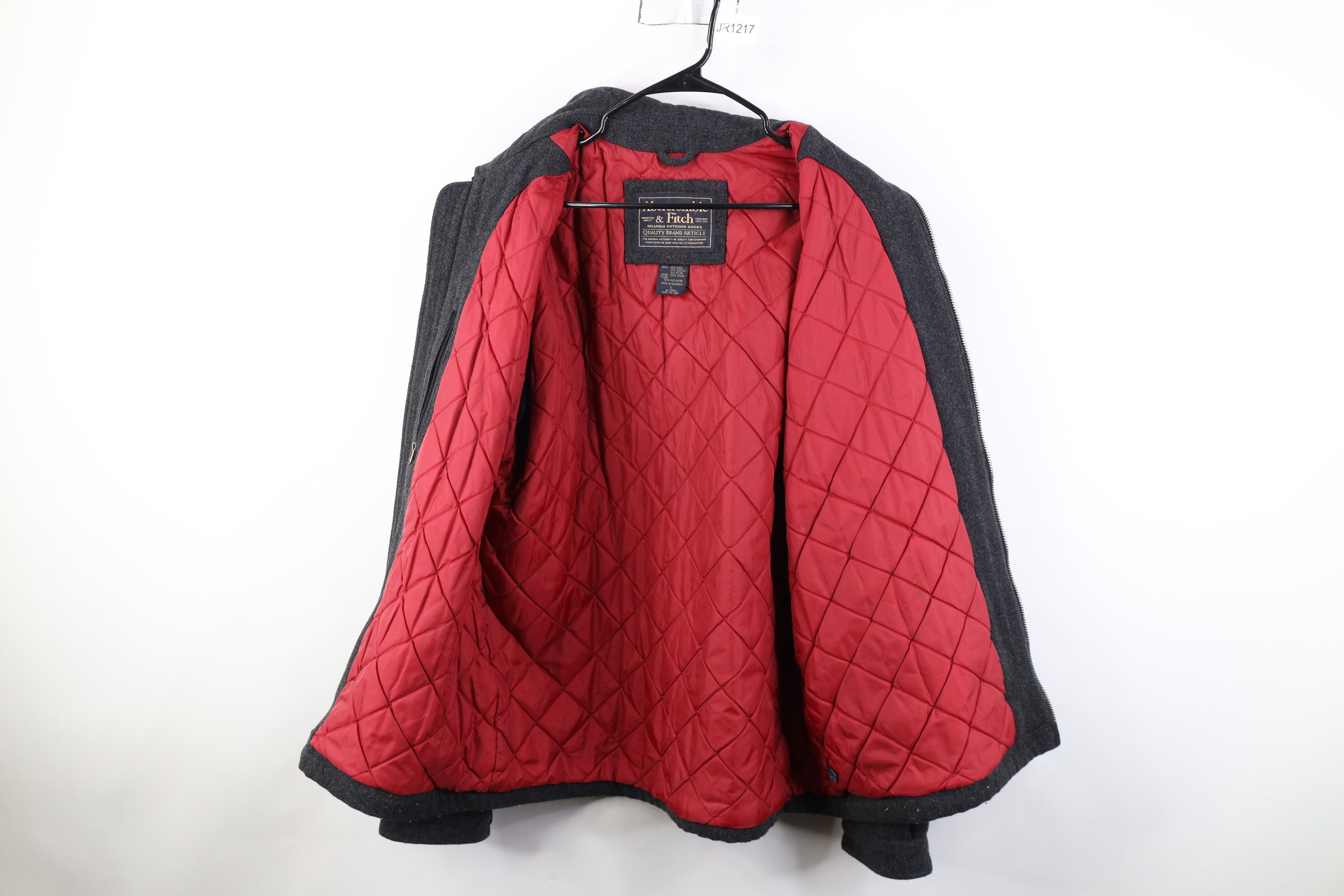 Abercrombie & Fitch Vintage 90s Y2K Abercrombie & Fitch Wool Bomber Jacket Gray Size US L / EU 52-54 / 3 - 11 Thumbnail