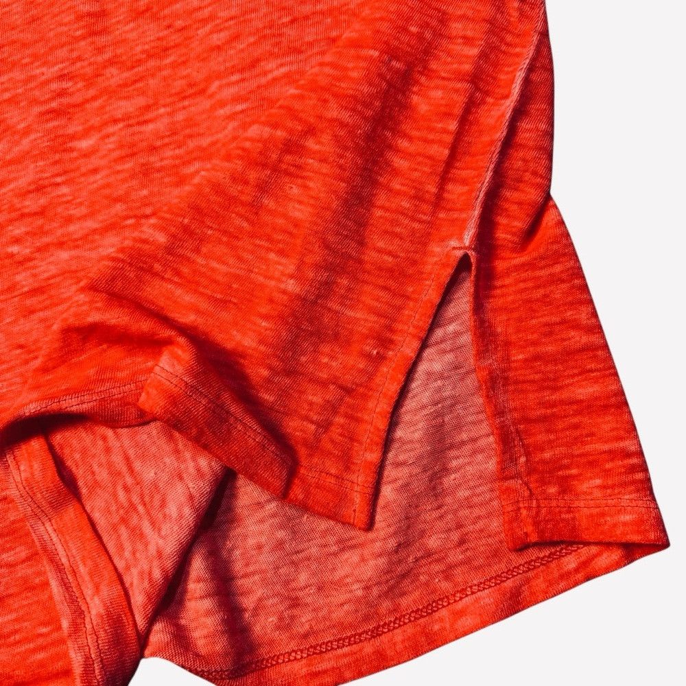 Chicos NWT New Chico's Linen Split-Neck Long Sleeve Red Tunic Size Size L / US 10 / IT 46 - 9 Thumbnail