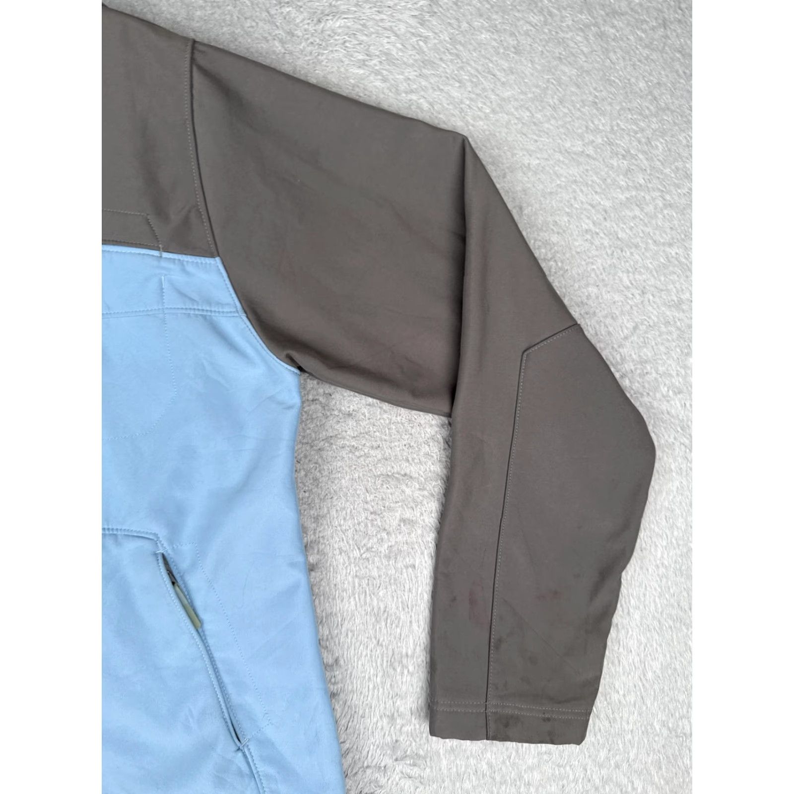 Helly Hansen VINTAGE Helly Hansen Jacket Women XL Blue Brown Hood Softshell Fleece Lined Windbreaker Size XL / US 12-14 / IT 48-50 - 5 Thumbnail