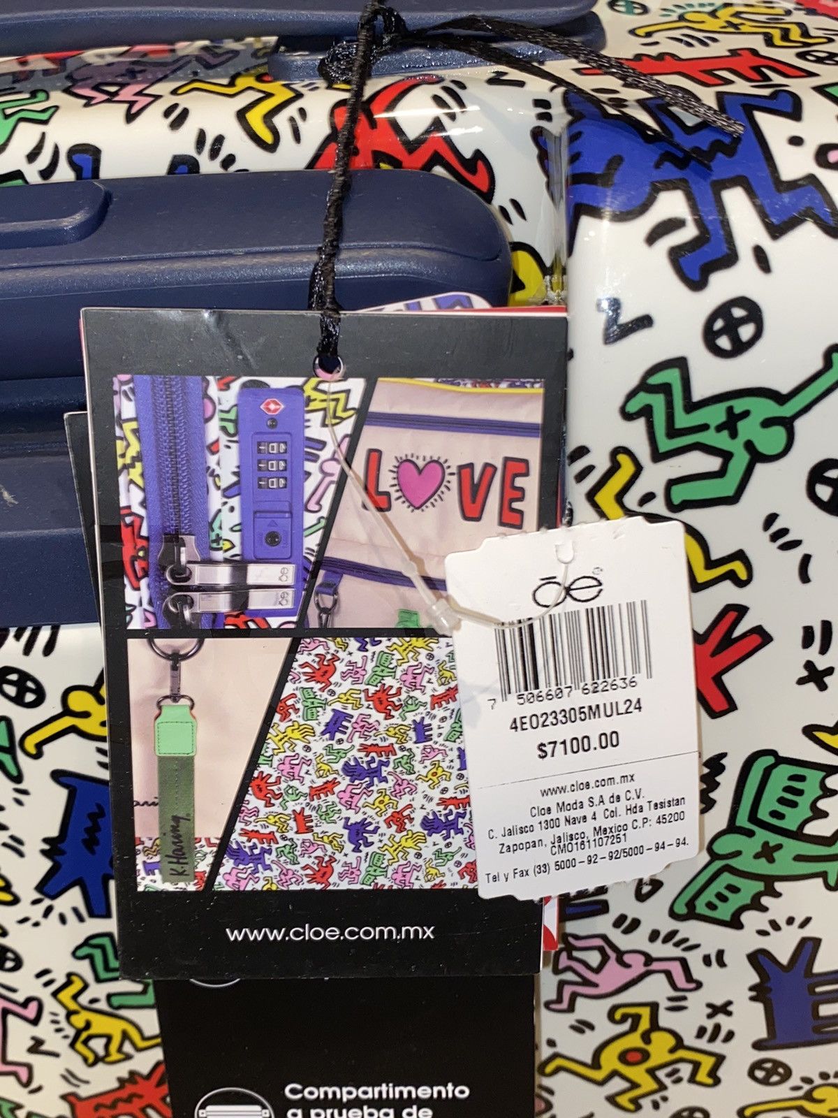 Keith Haring Keith Haring 4 Wheel Luggage Suitcase Size ONE SIZE - 9 Thumbnail