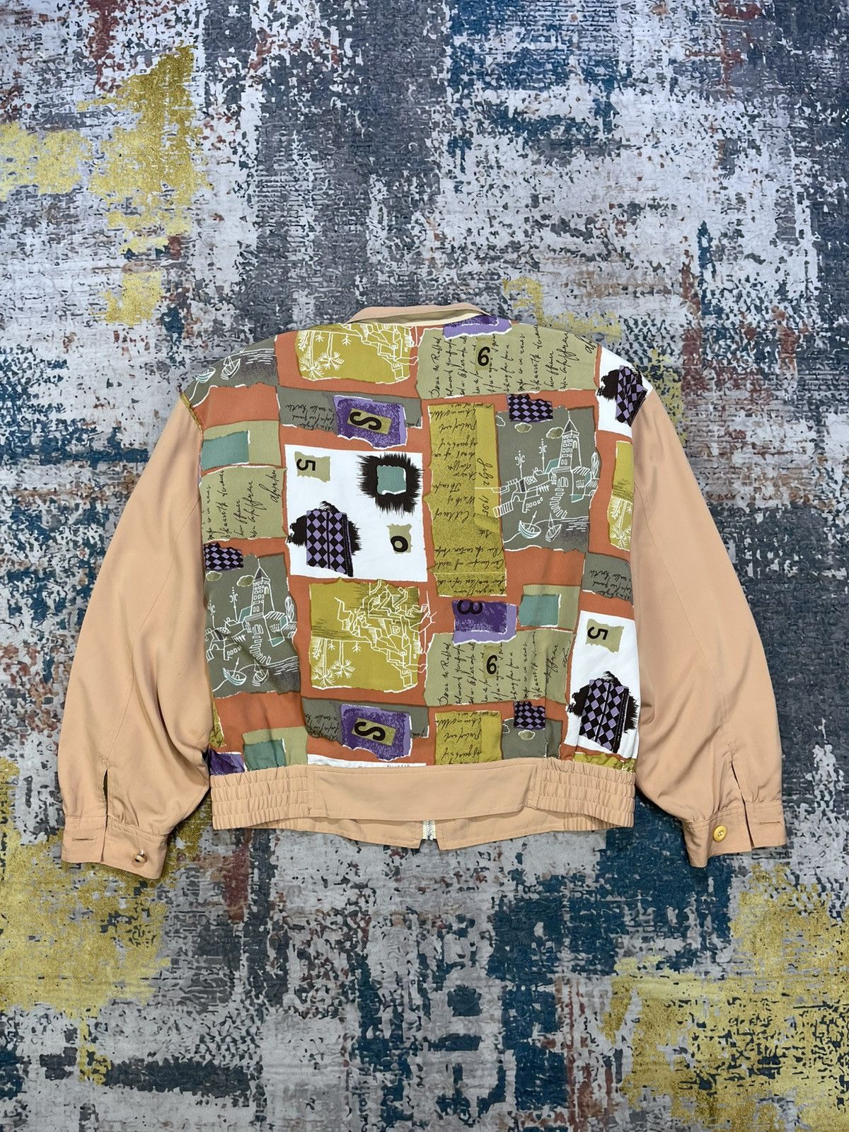Japanese Brand Jean Jaures Patchwork Multi Colour Art Jacket Size L / US 10 / IT 46 - 2 Thumbnail
