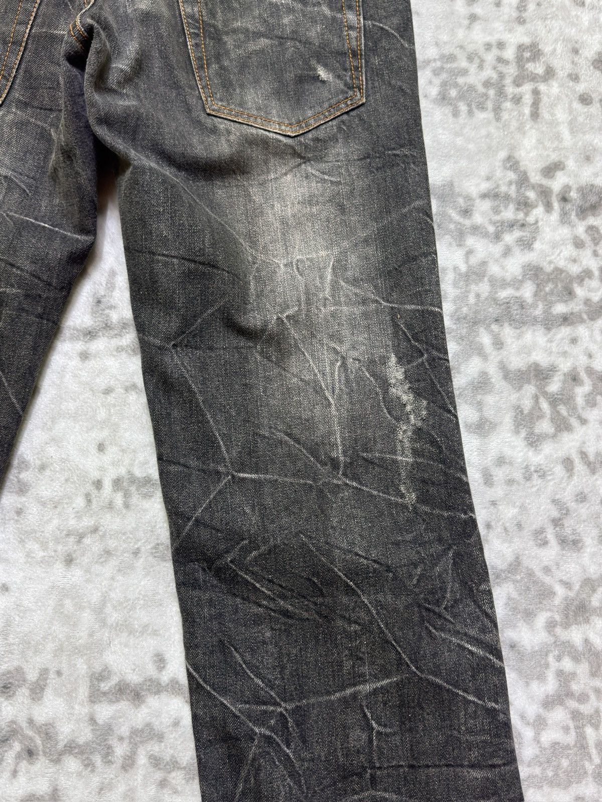 Hysteric Glamour Vintage Y2K Nylaus Double Waist Acid Wash Distressed Denim Size US 31 - 12 Thumbnail