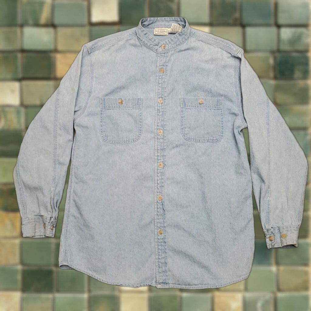 Vintage VINTAGE Arizona Jean Company Shirt Mens XL Blue Denim Work Force Embroidered 90s Shirt Mens XL Blue Denim Work Force Embroidered 90s Size US XL / EU 56 / 4 - 1 Thumbnail