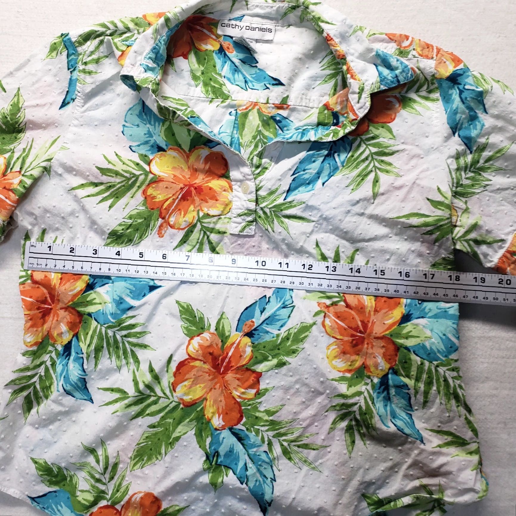 Vintage VINTAGE Cathy Daniels Tropical Floral Short Sleeve Button Shirt Women L Black Canvas Blouse 90s Theme Mens? Size L / US 10 / IT 46 - 3 Thumbnail