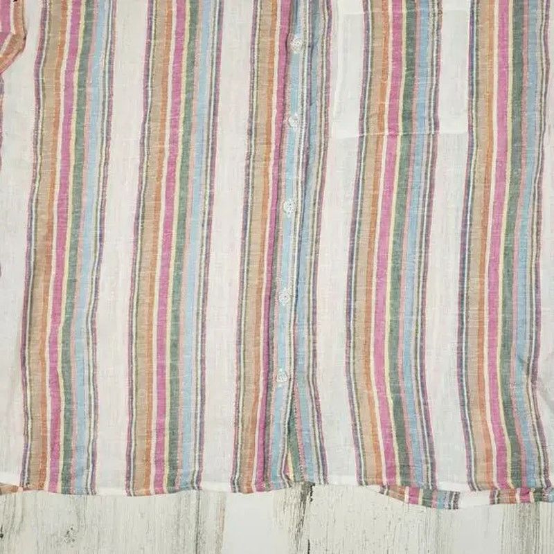 Other Velvet Heart Linen Blend Striped Button Up Blouse Medium Size M / US 6-8 / IT 42-44 - 5 Thumbnail