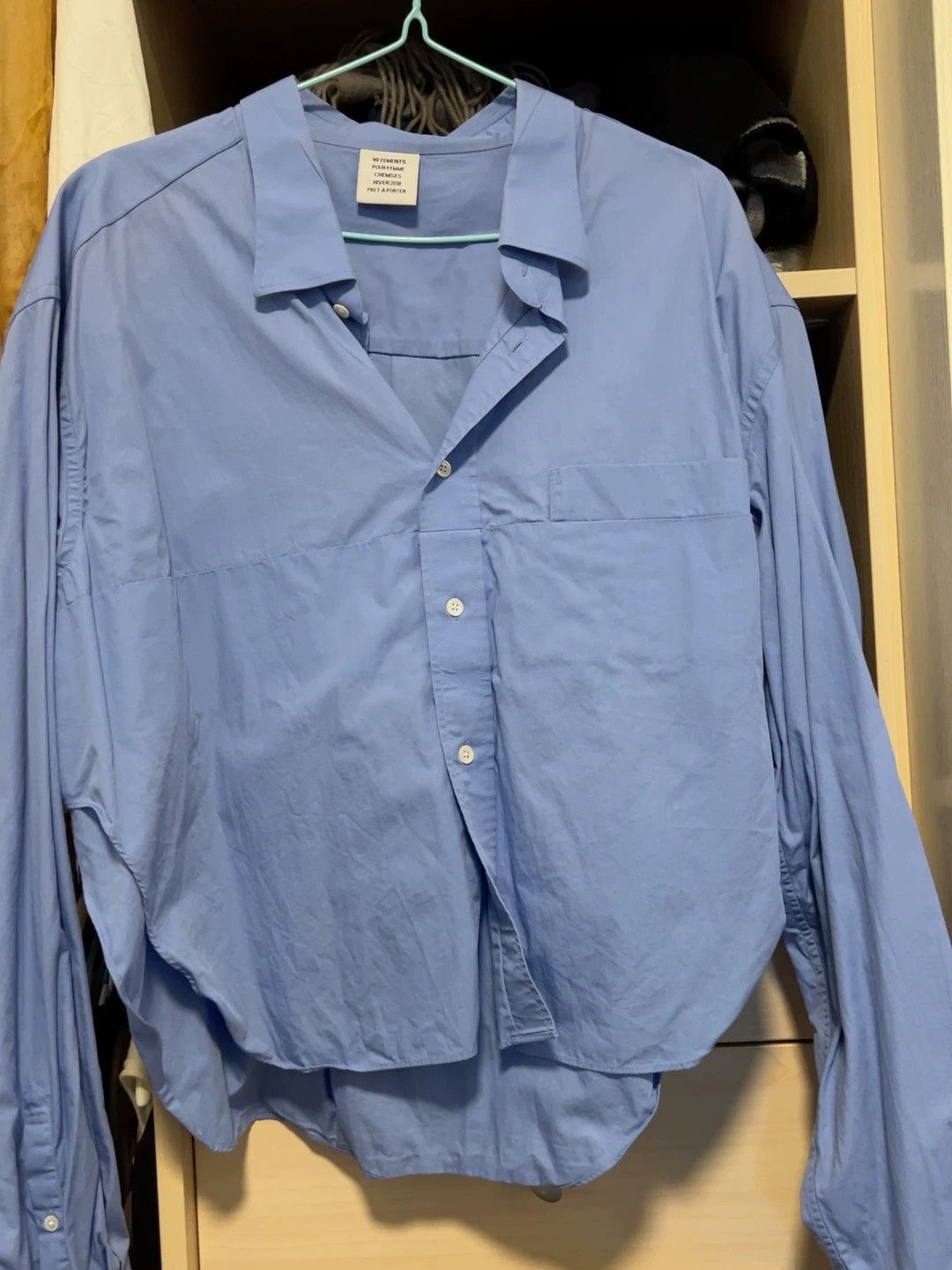 Vetements Vetements Blue Oversized Shirt S - dmc Size US S / EU 44-46 / 1 - 1 Thumbnail