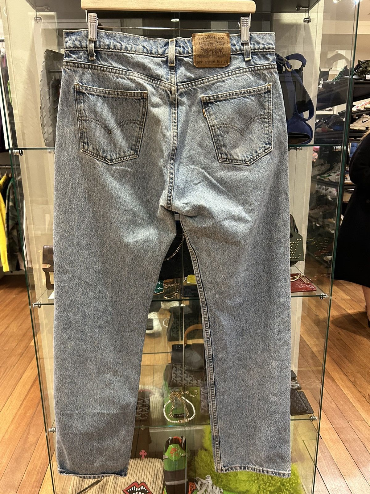 Levi's Levis 505 Orange Tab Denim Jeans Size US 36 / EU 52 - 2 Thumbnail