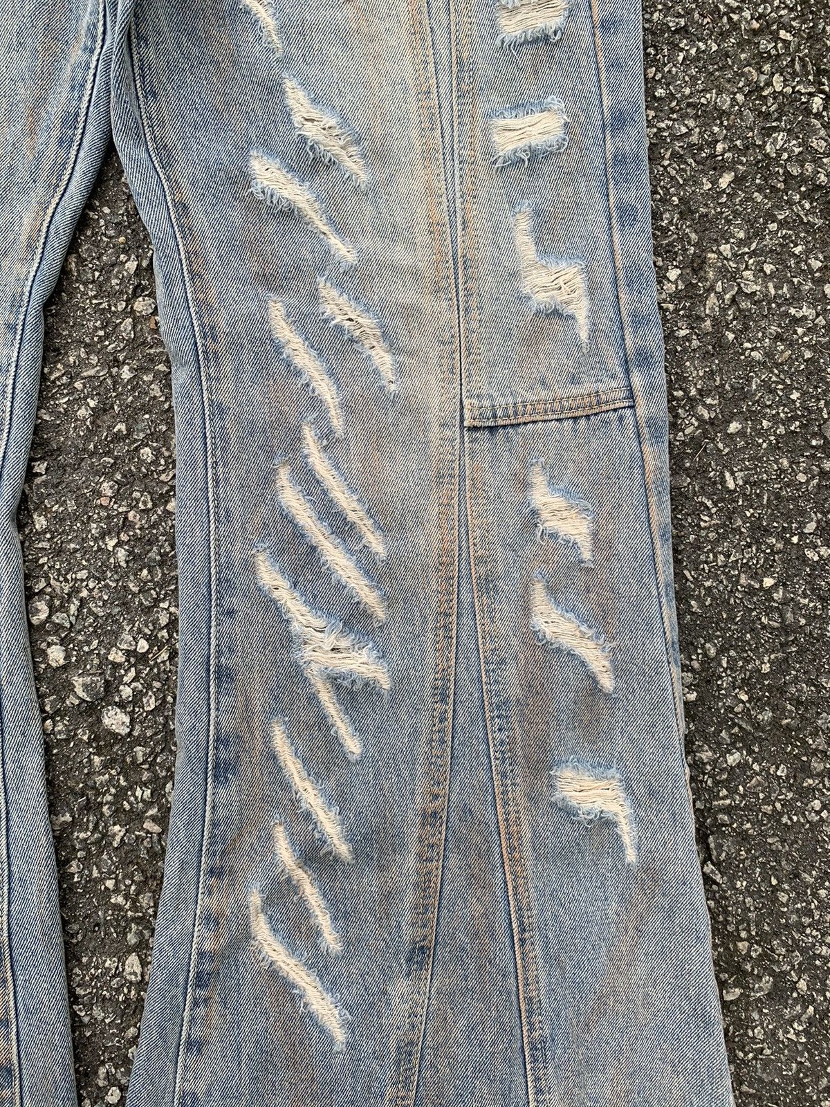 Japanese Brand × Kapital × Vintage FLARE💥 ARGUECULTURE JAPANESE PUNK STYLE DISTRESSED DENIM☠️🎌 Size US 31 - 13 Thumbnail