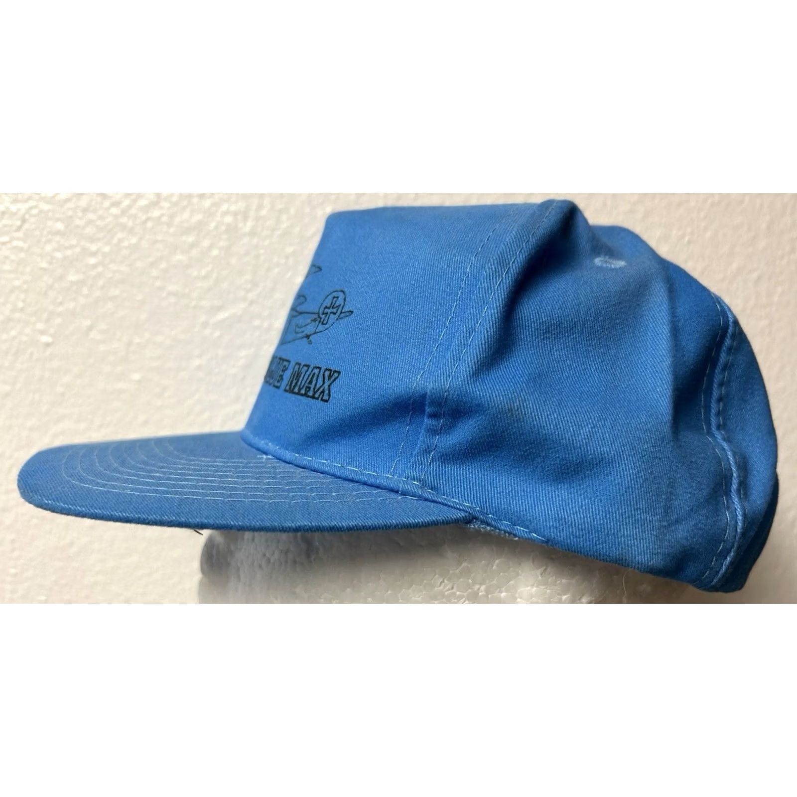 Vintage VINTAGE Pilot Triplane Snapback Hat Cap Blue Max Unisex Adults One Size Adjustable Lightweight Hats Boys Girls Mens Womens Size ONE SIZE - 4 Thumbnail