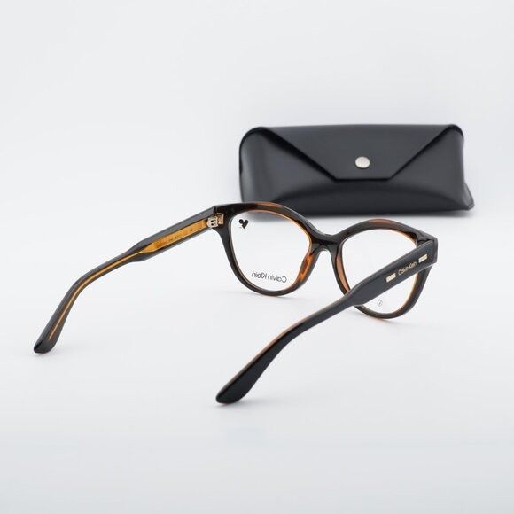Calvin Klein Calvin Klein CK23541 008 Eyeglasses Black/Brown 53mm Cat Eye Size ONE SIZE - 11 Thumbnail