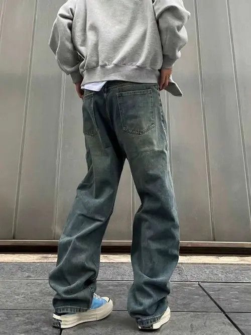 Jean Washed Baggy Denim Jeans Stacked Skate Size US 34 / EU 50 - 4 Thumbnail
