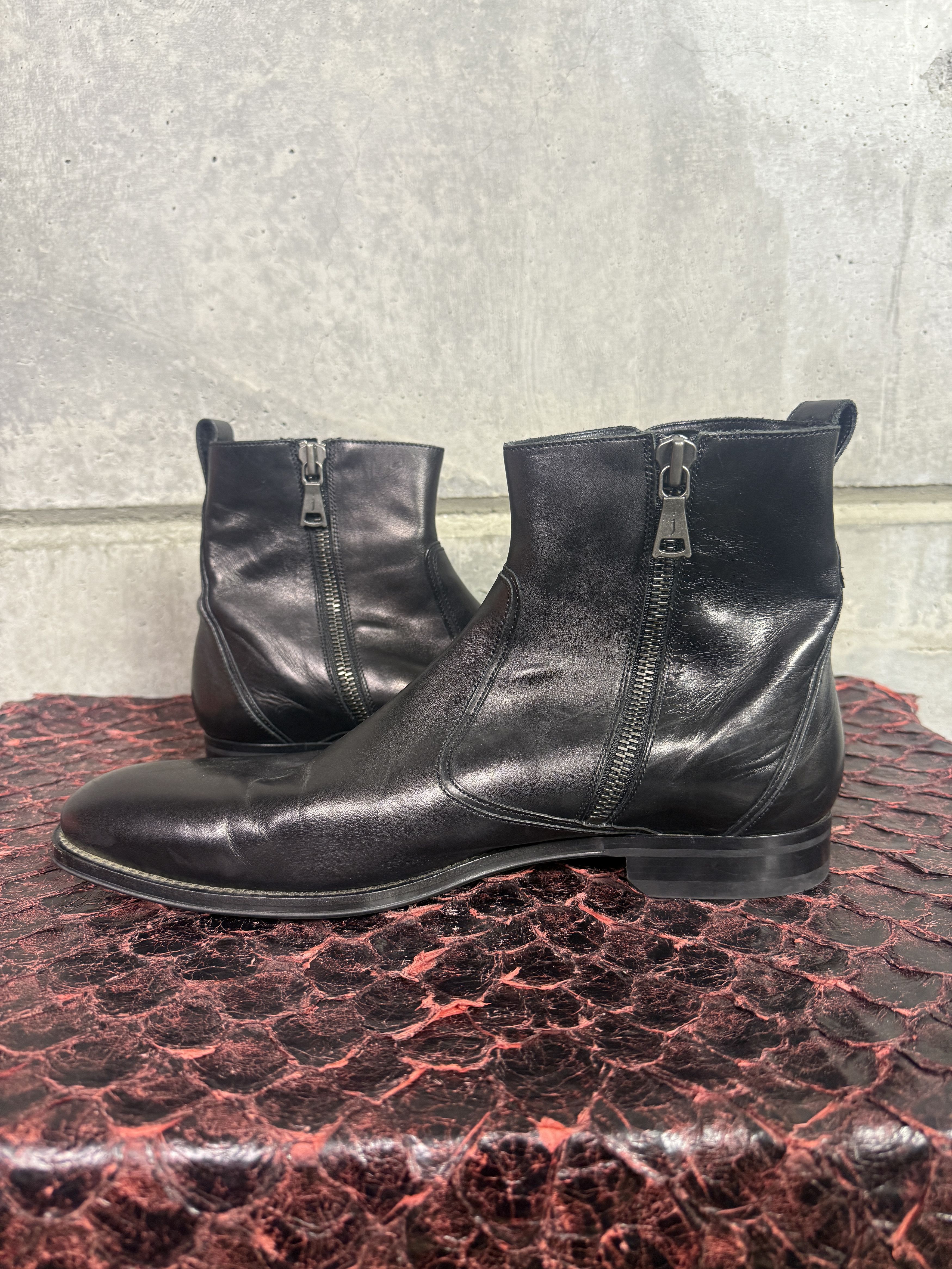 John Varvatos John Varvatos Side Zip Leather Boots Size US 13 / EU 46 - 5 Thumbnail