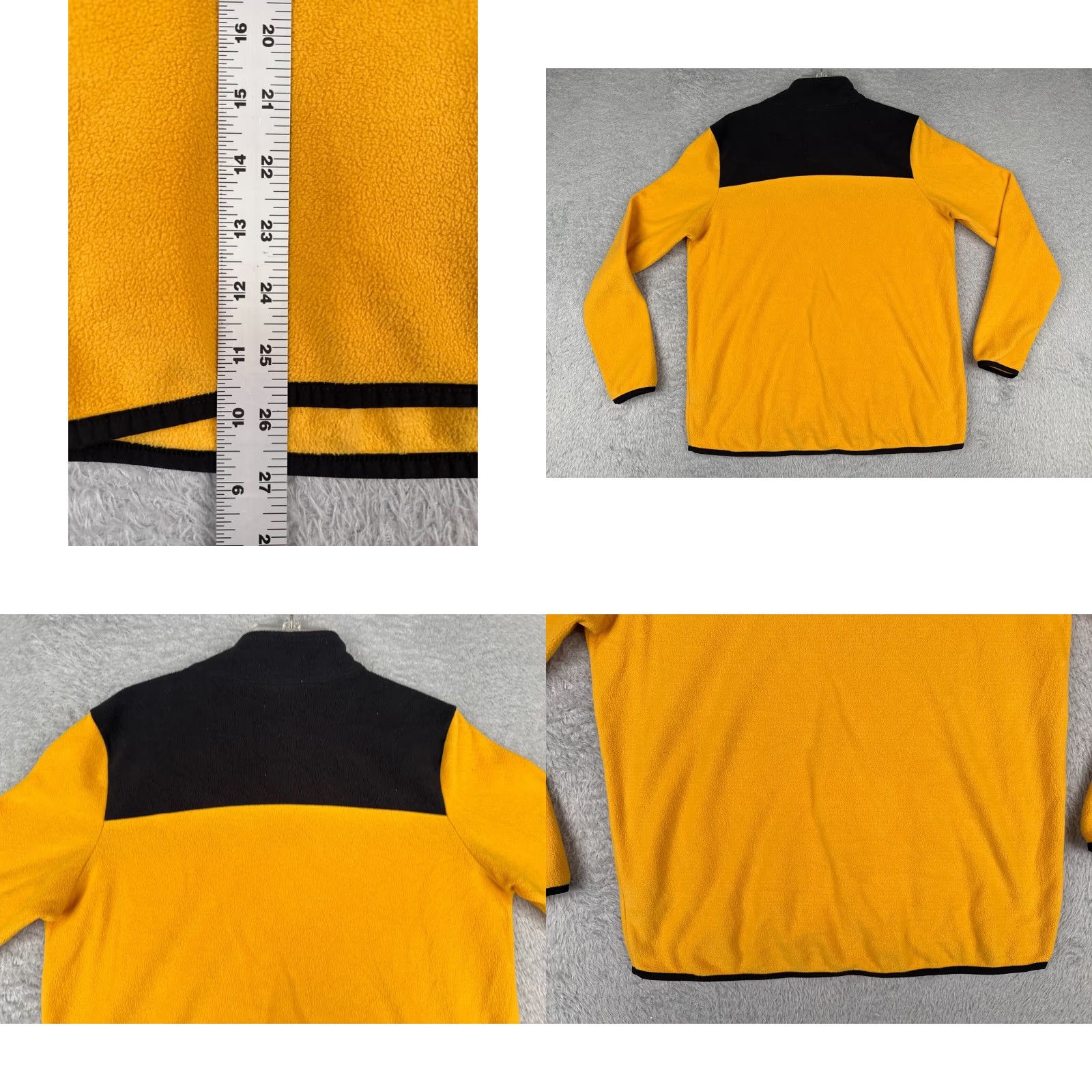 The North Face The North Face Sweater Womens Large Yellow 1/4 Zip Pullover Polyester Fleece Size L / US 10 / IT 46 - 9 Thumbnail
