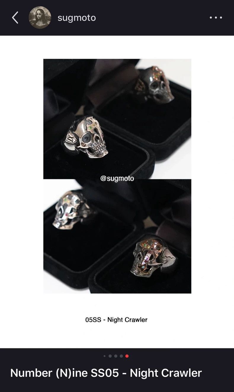 Number (N)ine Number (N)ine Colorful Skull Cross Ring by Number (N)ine-2 Size ONE SIZE - 8 Thumbnail