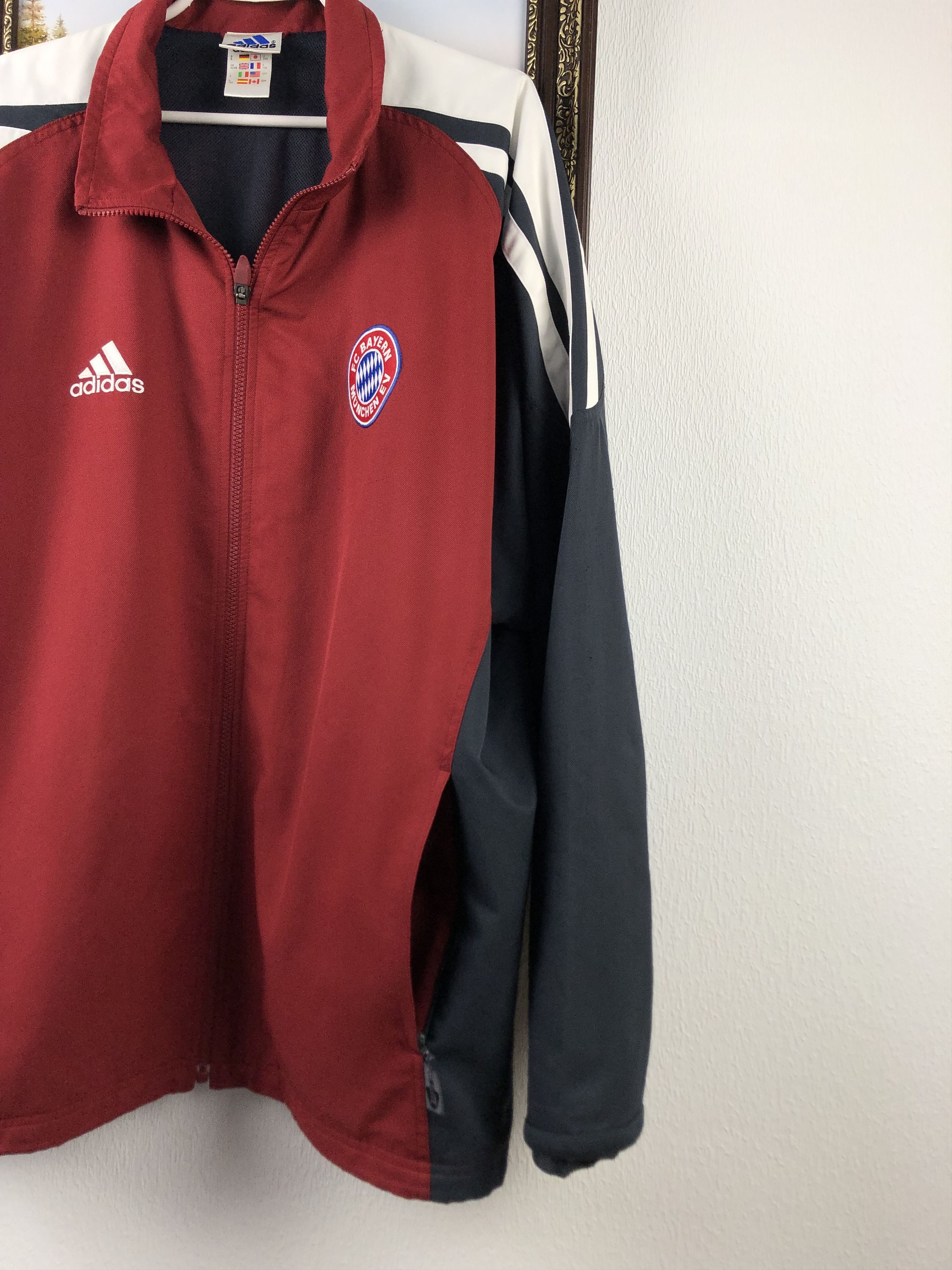 Adidas Vintage Adidas Bayern Munich Football Jacket Track Soccer Size US XXL / EU 58 / 5 - 7 Thumbnail