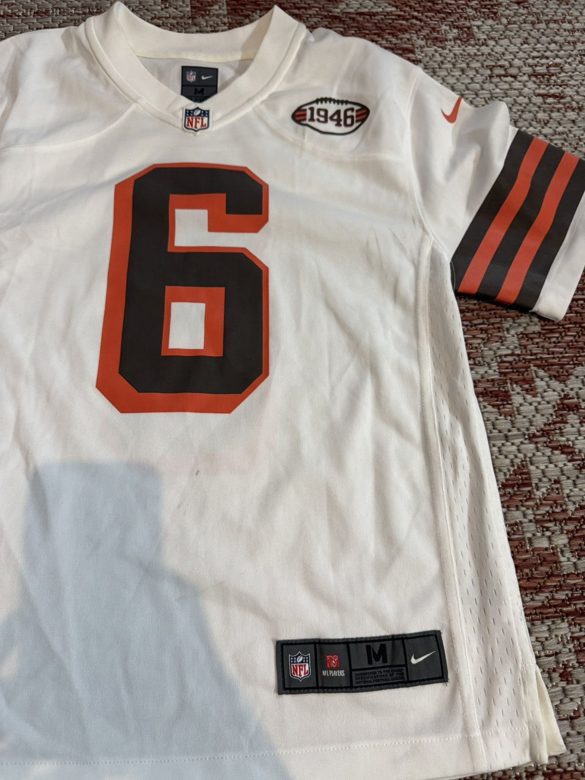 Nike Baker Mayfield Cleveland Brown Jersey White Nike M Brand New Size US M / EU 48-50 / 2 - 2 Thumbnail