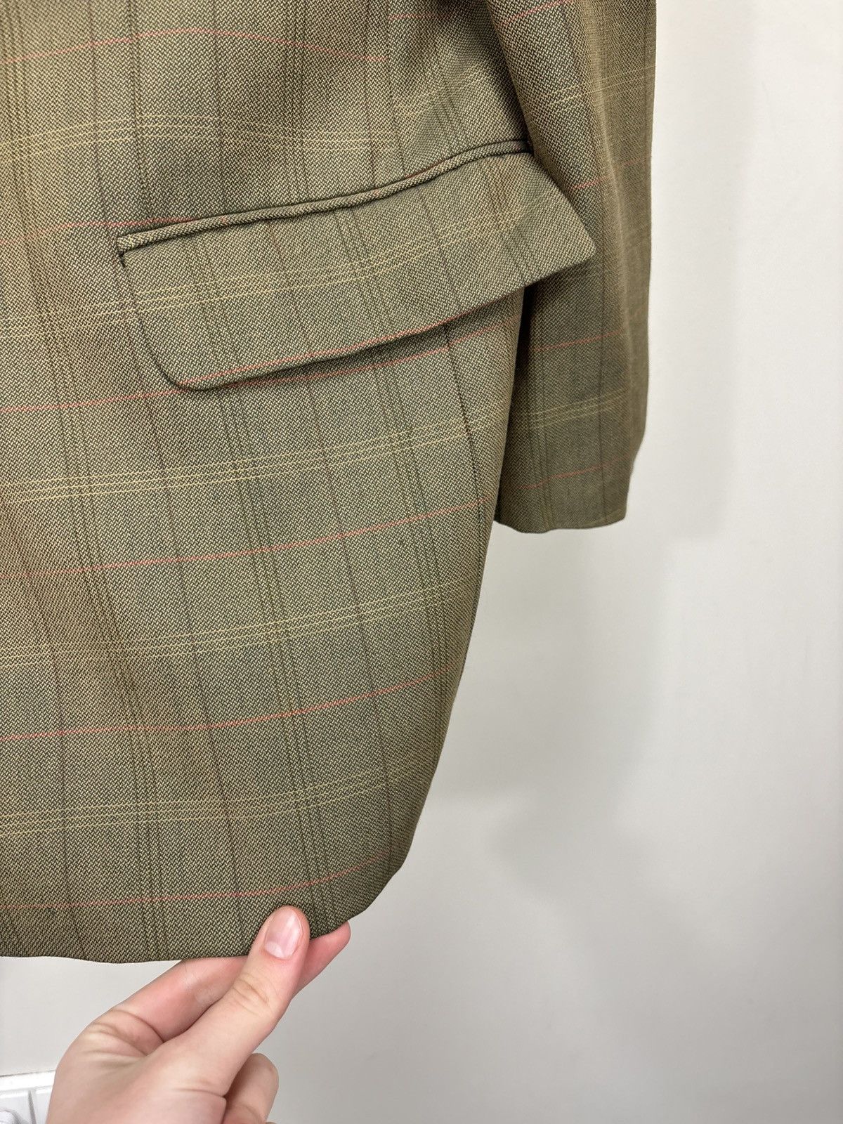 Burberry Vintage Burberry Prince Of Wales Check Wool Blazer Jacket Size 46R - 19 Thumbnail