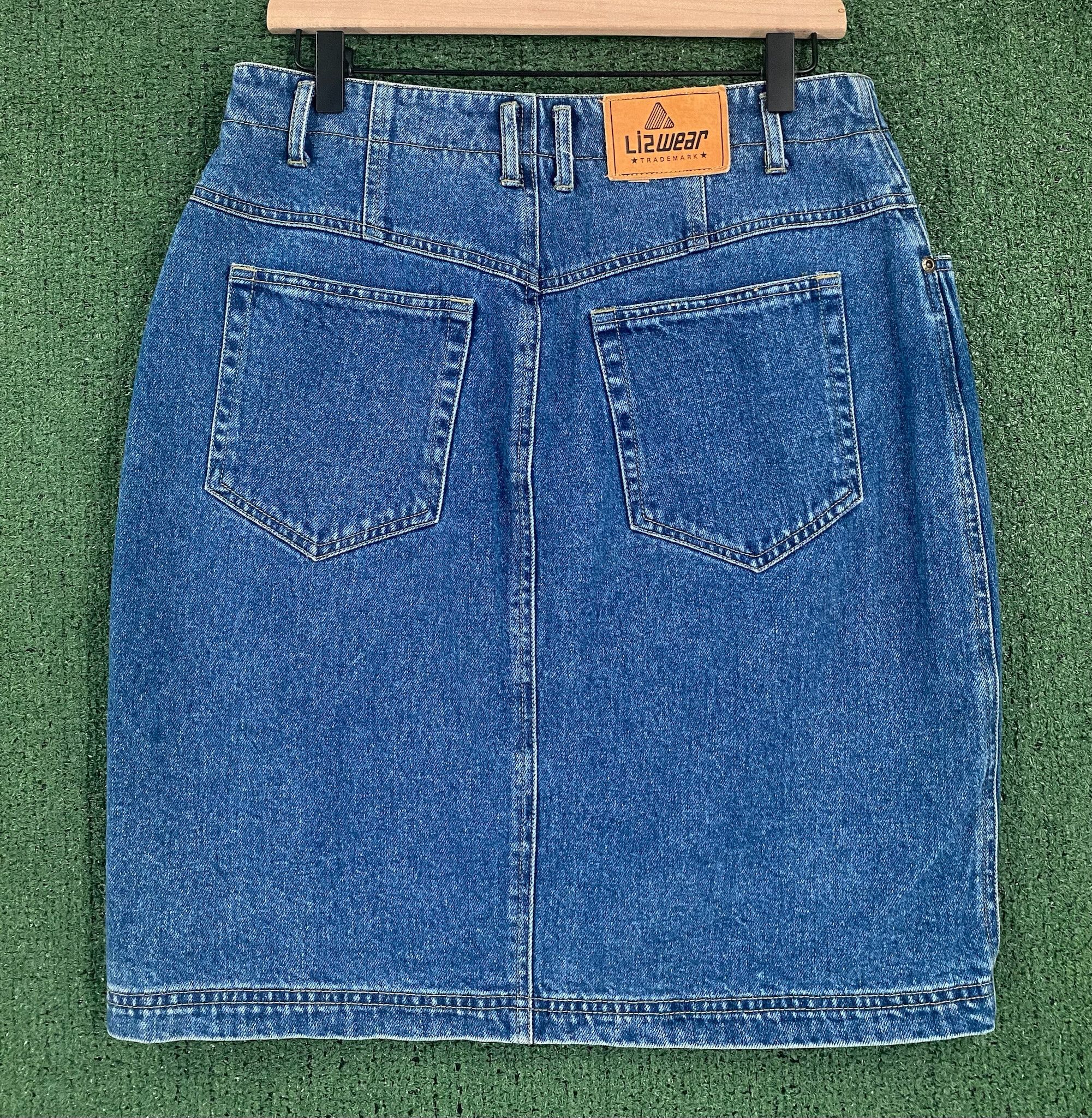 Liz Claiborne 90’s Lizwear Denim Jean Skirt Women’s 30” Waist Size 30" / US 8 / IT 44 - 4 Thumbnail