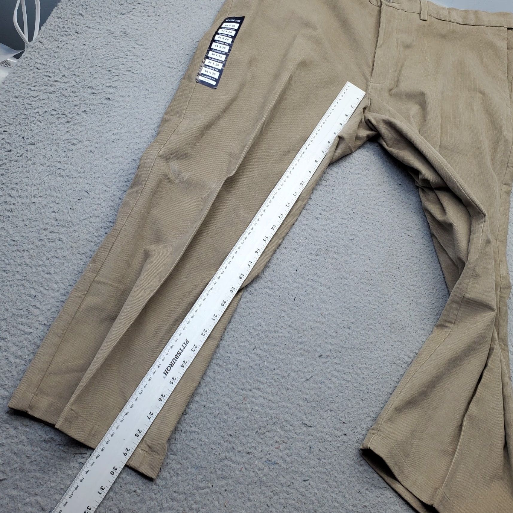 Haggar Haggar Mens Corduroy Pants Tan 44 Classic Premium Stretch Waist Straight NWT Size 44 Mens Size US 44 / EU 60 - 4 Thumbnail