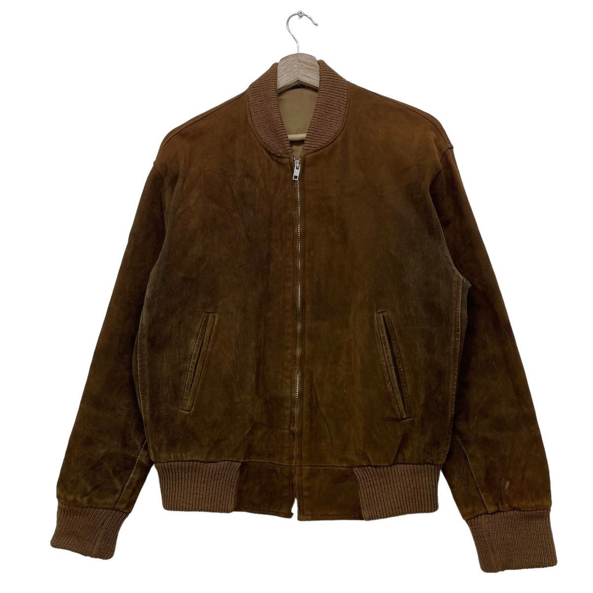 Genuine Leather 💥Japanese Brand MITSUKOSHI Suede Leather Bomber Jacket Size US M / EU 48-50 / 2 - 1 Thumbnail