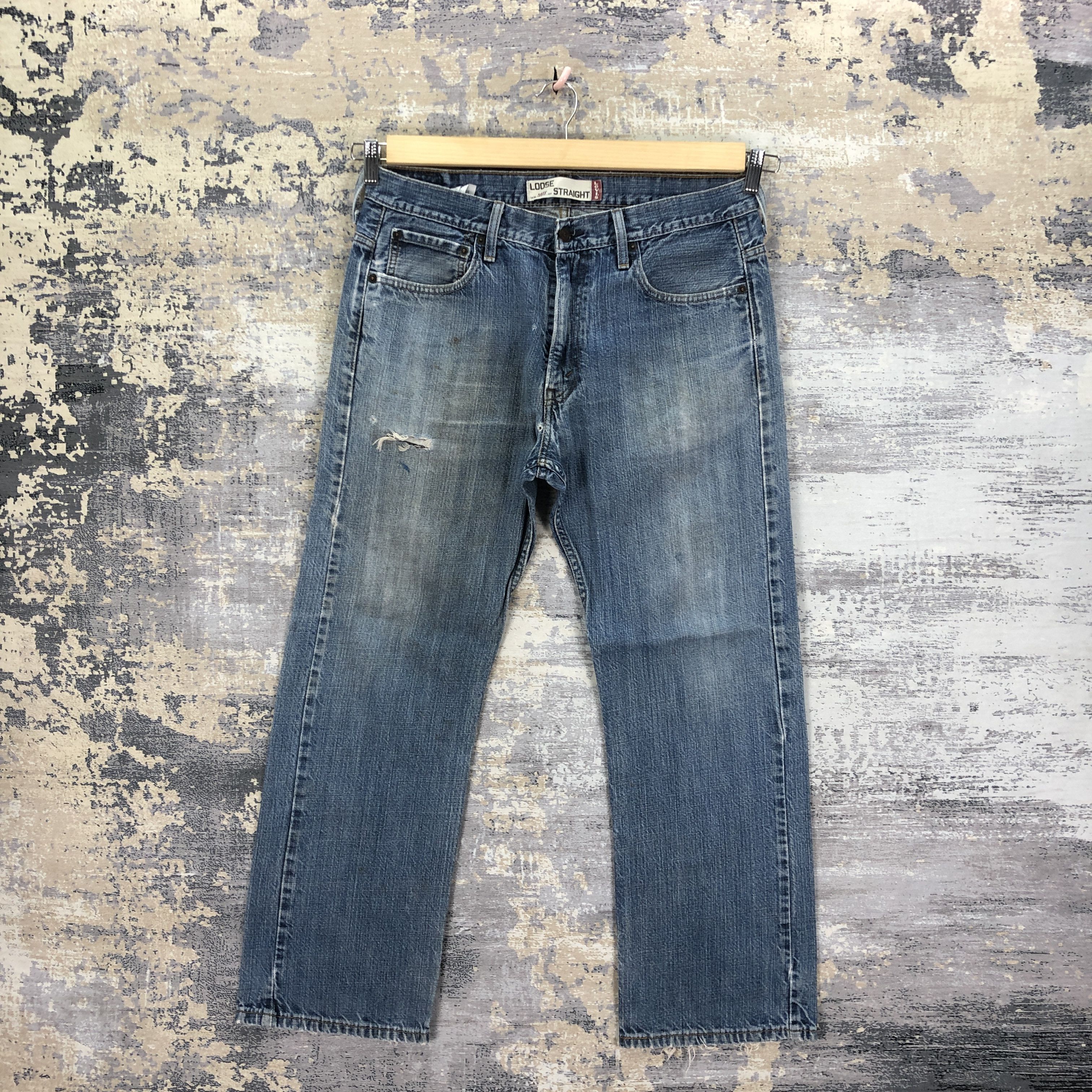 Levi's Vintage Y2K Levis 569 Baggy Jeans Levi's Light Wash Denim Size US 34 / EU 50 - 2 Thumbnail